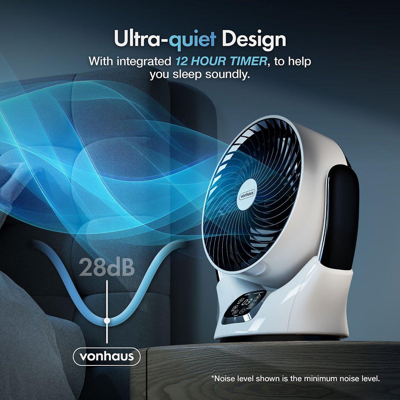 White - VonHaus - Air Circulator Desk Fan - 4
