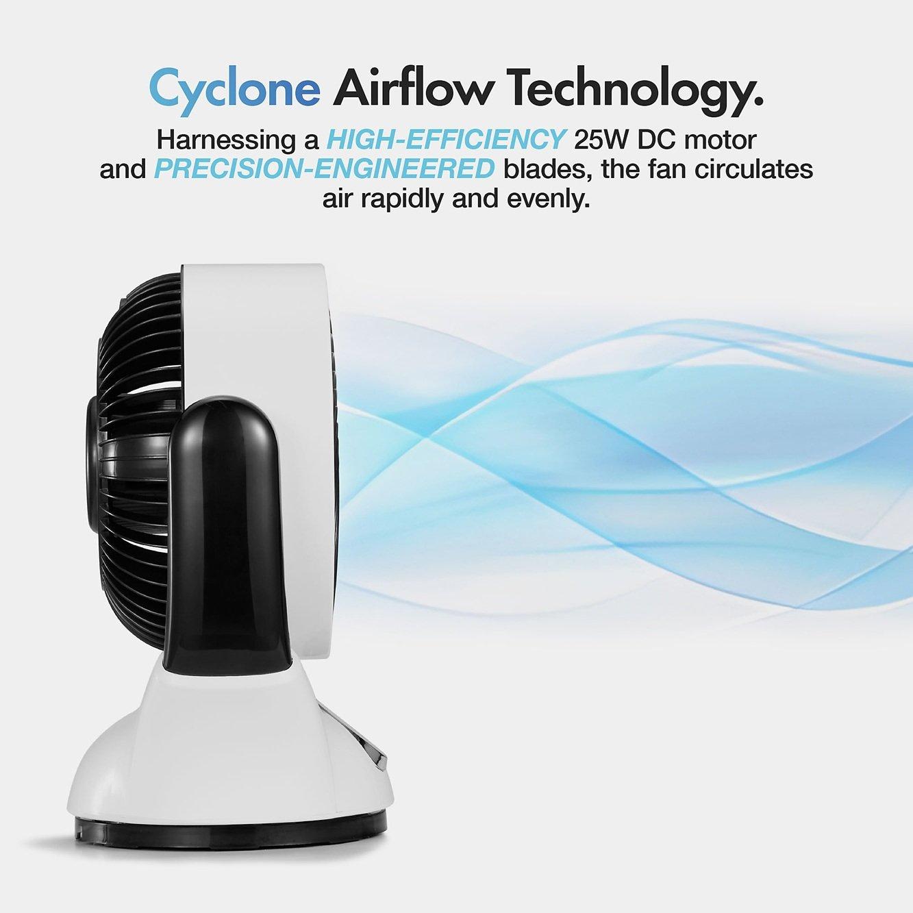 White - VonHaus - Air Circulator Desk Fan - 8