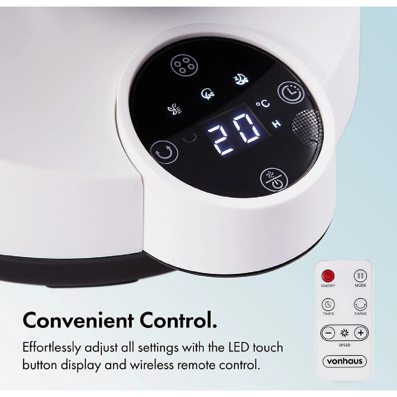 White - VonHaus - Air Circulator Cooling Fan - 6