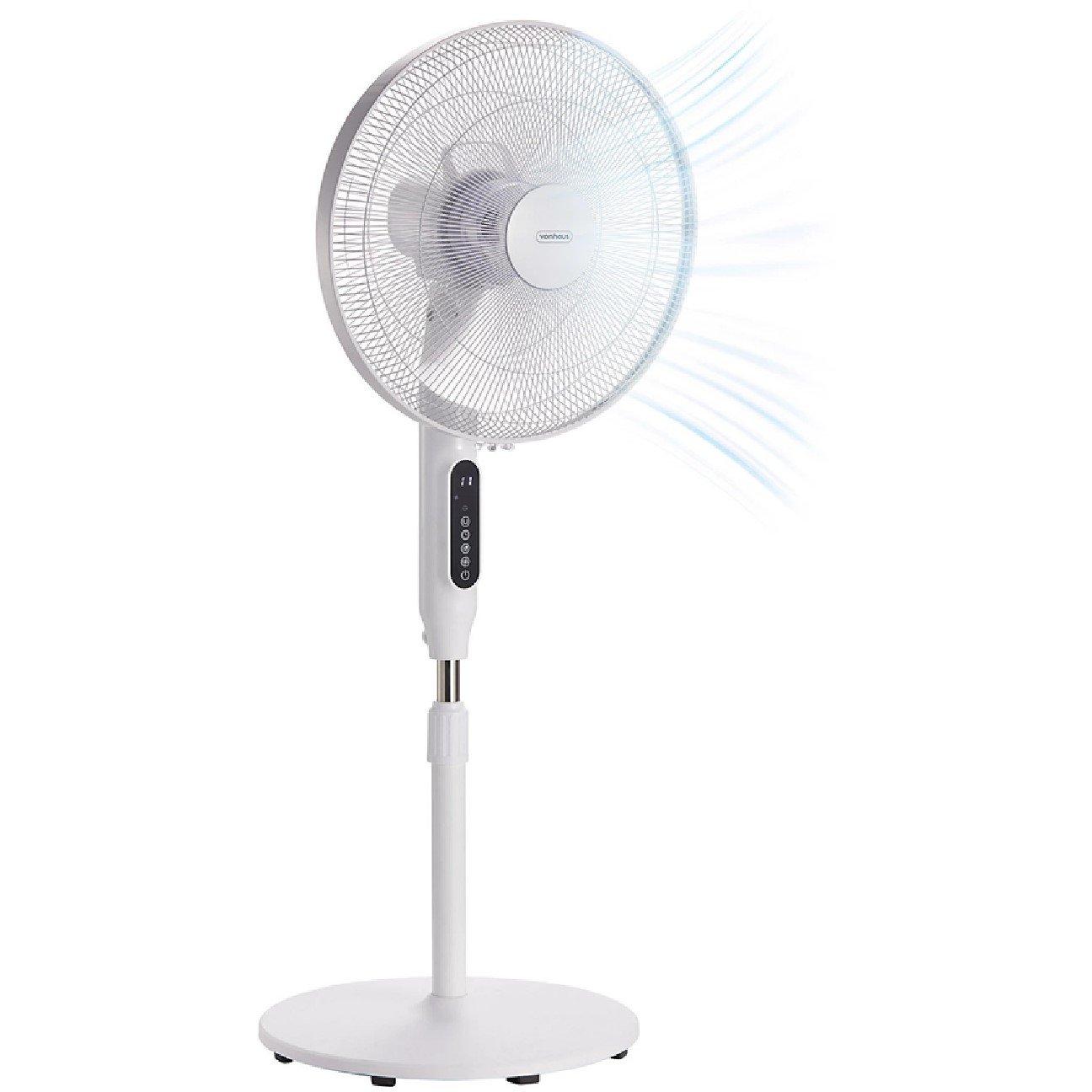 White - VonHaus - 16-inch Pedestal Fan - White - 1