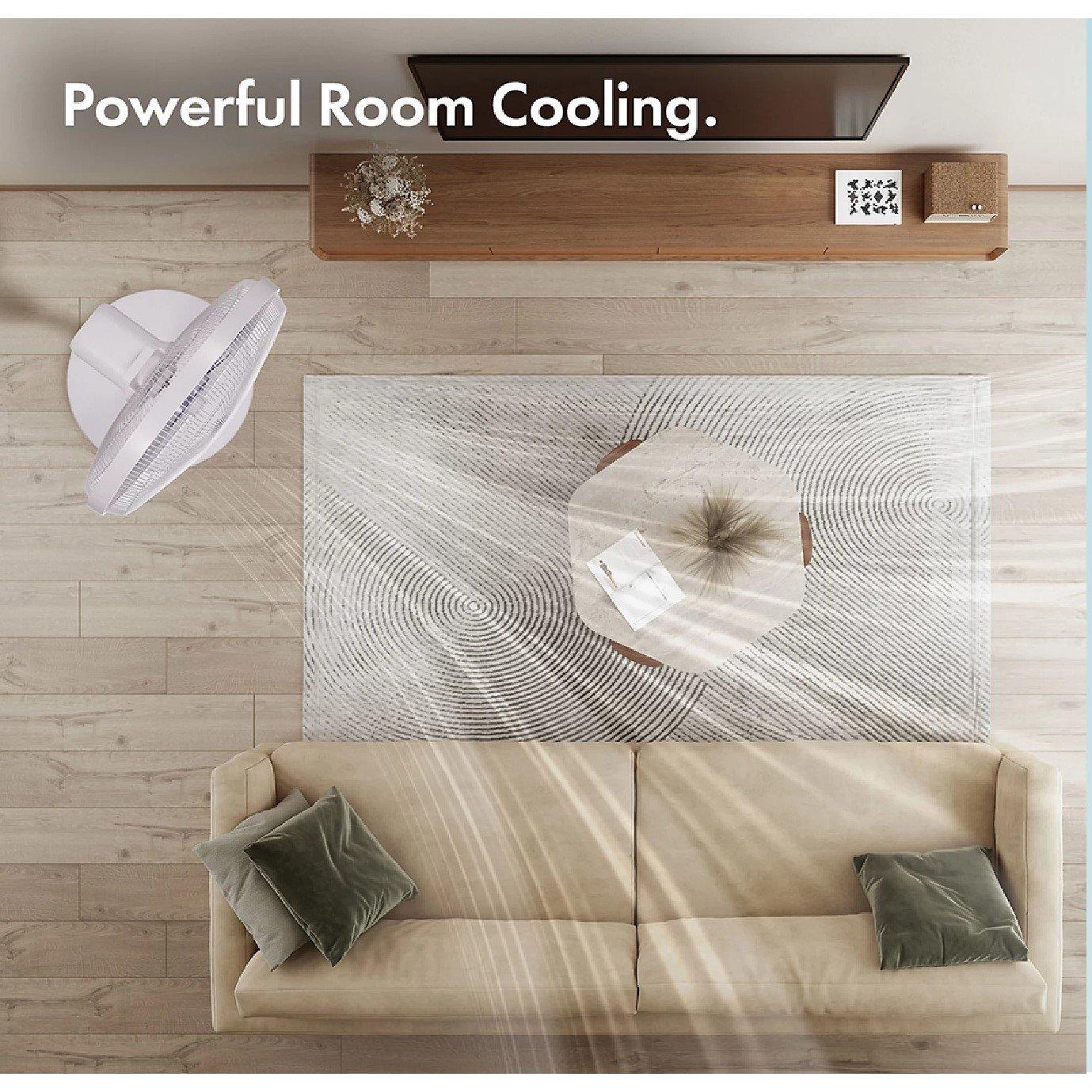 White - VonHaus - 16-inch Pedestal Fan - White - 5