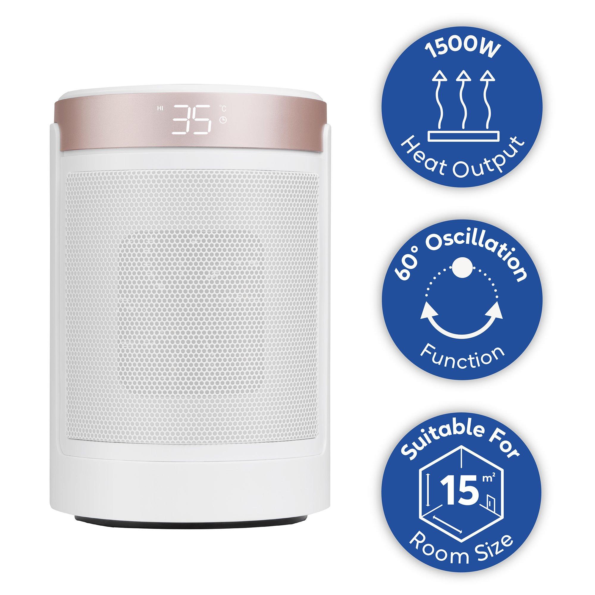 White And Champ - Russell Hobbs - RHCH2002WCHAMP 1500W Oscillating Ceramic Heater - 11