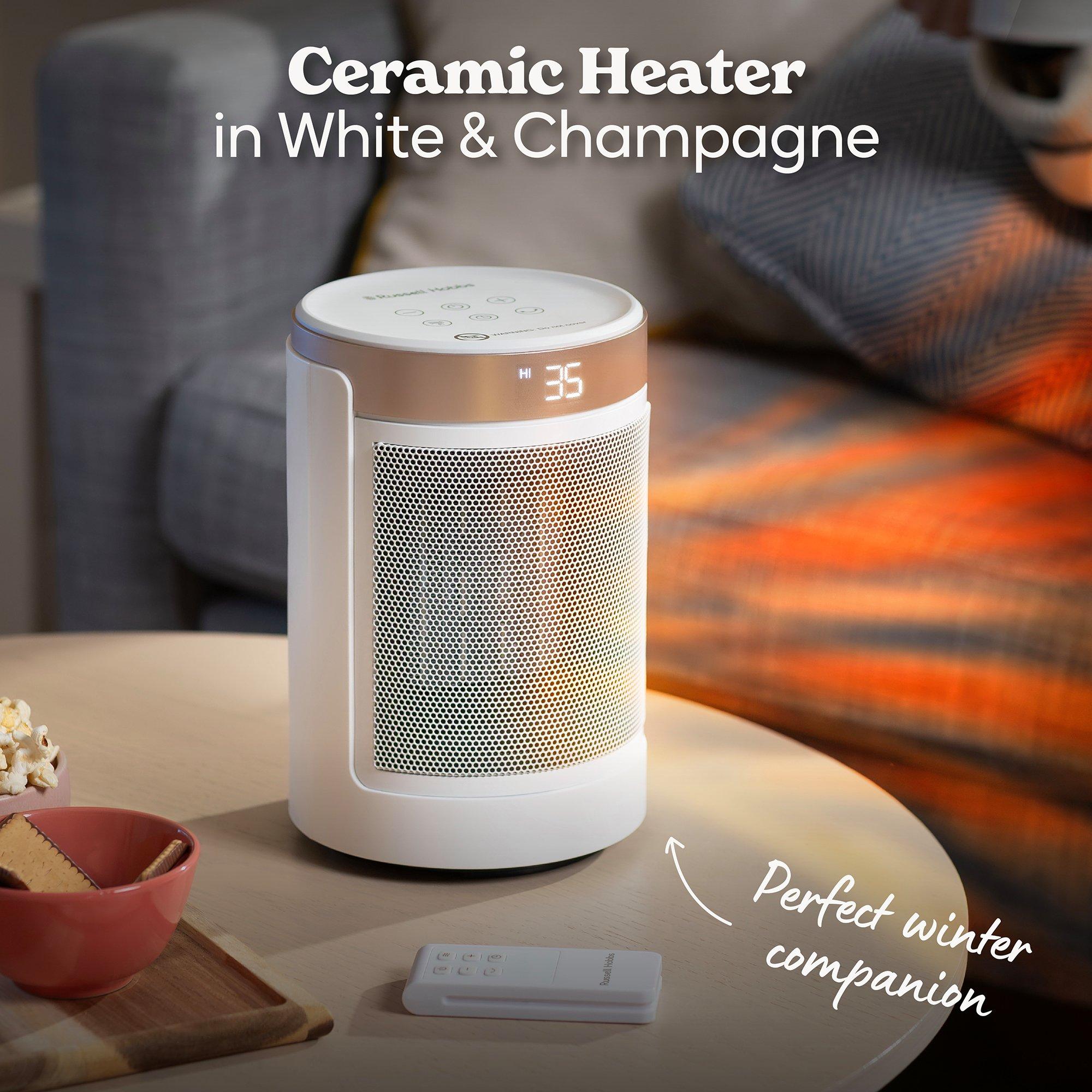 White And Champ - Russell Hobbs - RHCH2002WCHAMP 1500W Oscillating Ceramic Heater - 3