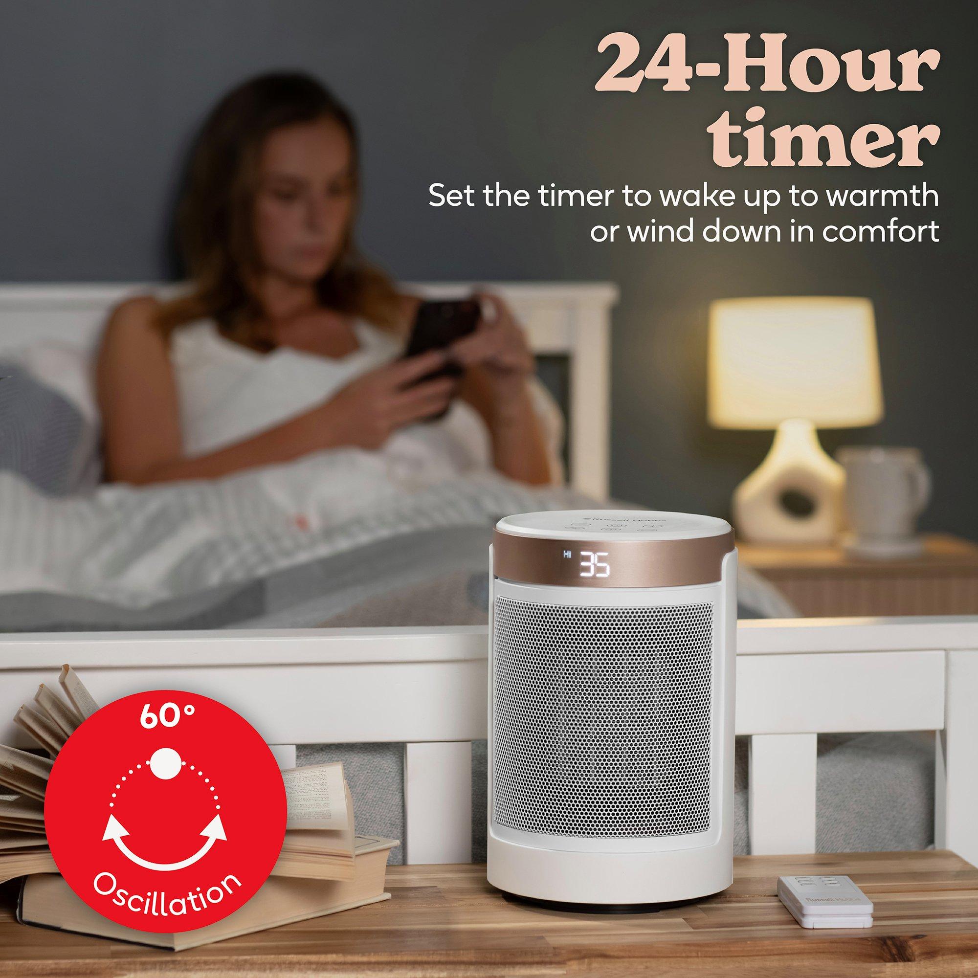 White And Champ - Russell Hobbs - RHCH2002WCHAMP 1500W Oscillating Ceramic Heater - 4