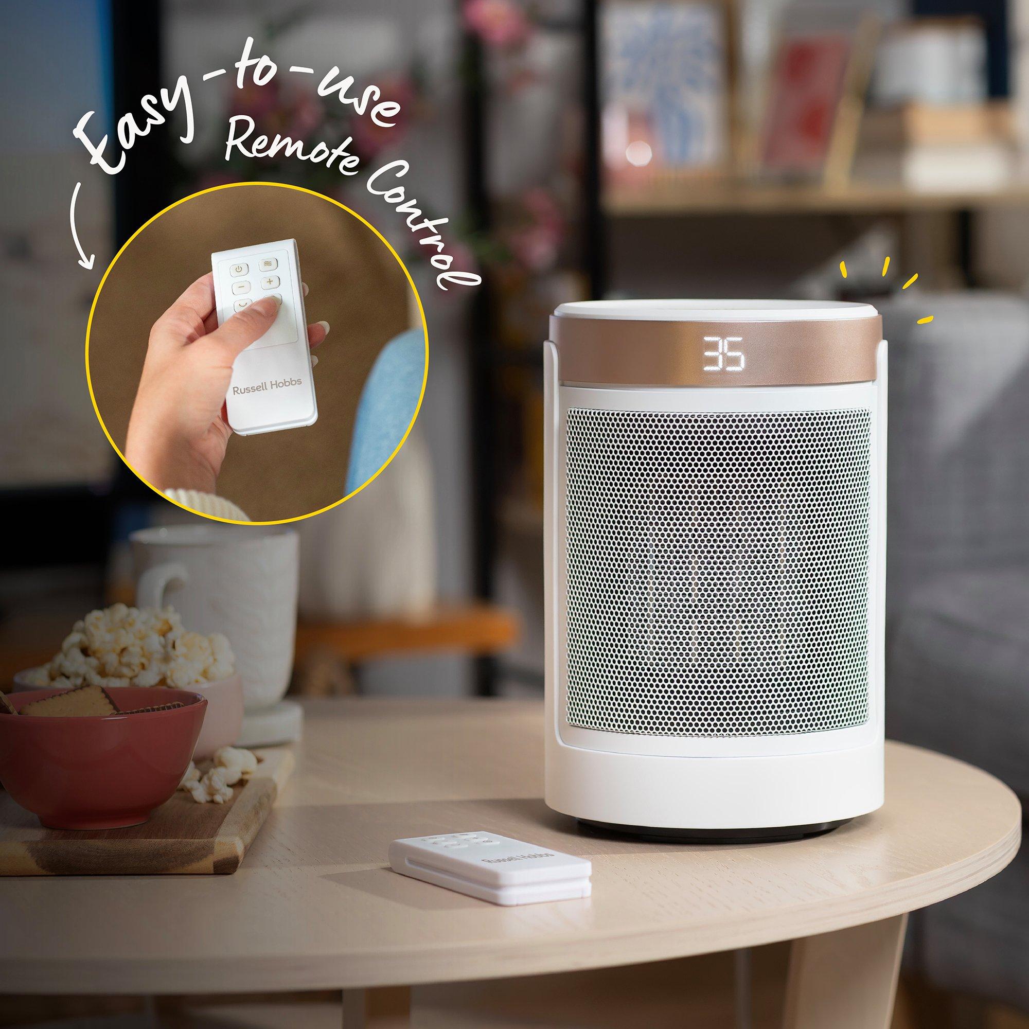 White And Champ - Russell Hobbs - RHCH2002WCHAMP 1500W Oscillating Ceramic Heater - 5