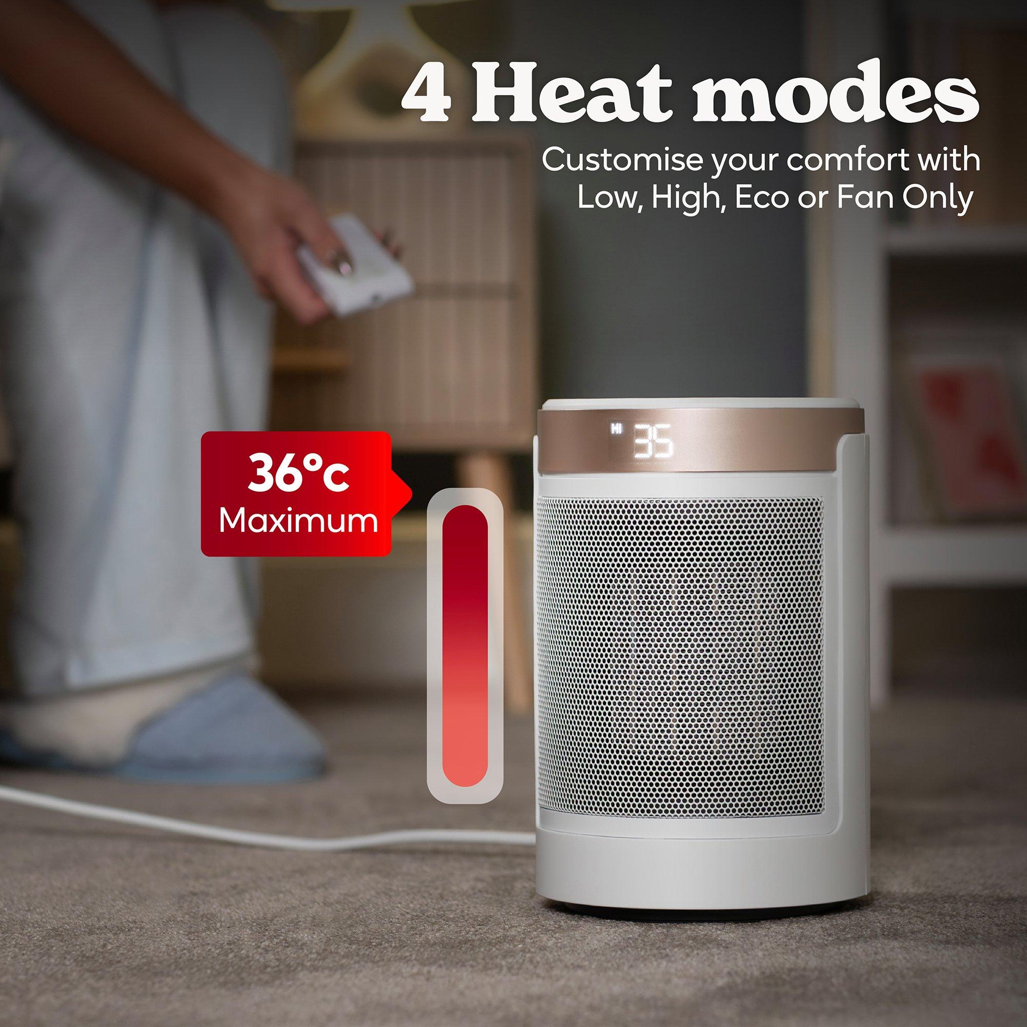 White And Champ - Russell Hobbs - RHCH2002WCHAMP 1500W Oscillating Ceramic Heater - 6