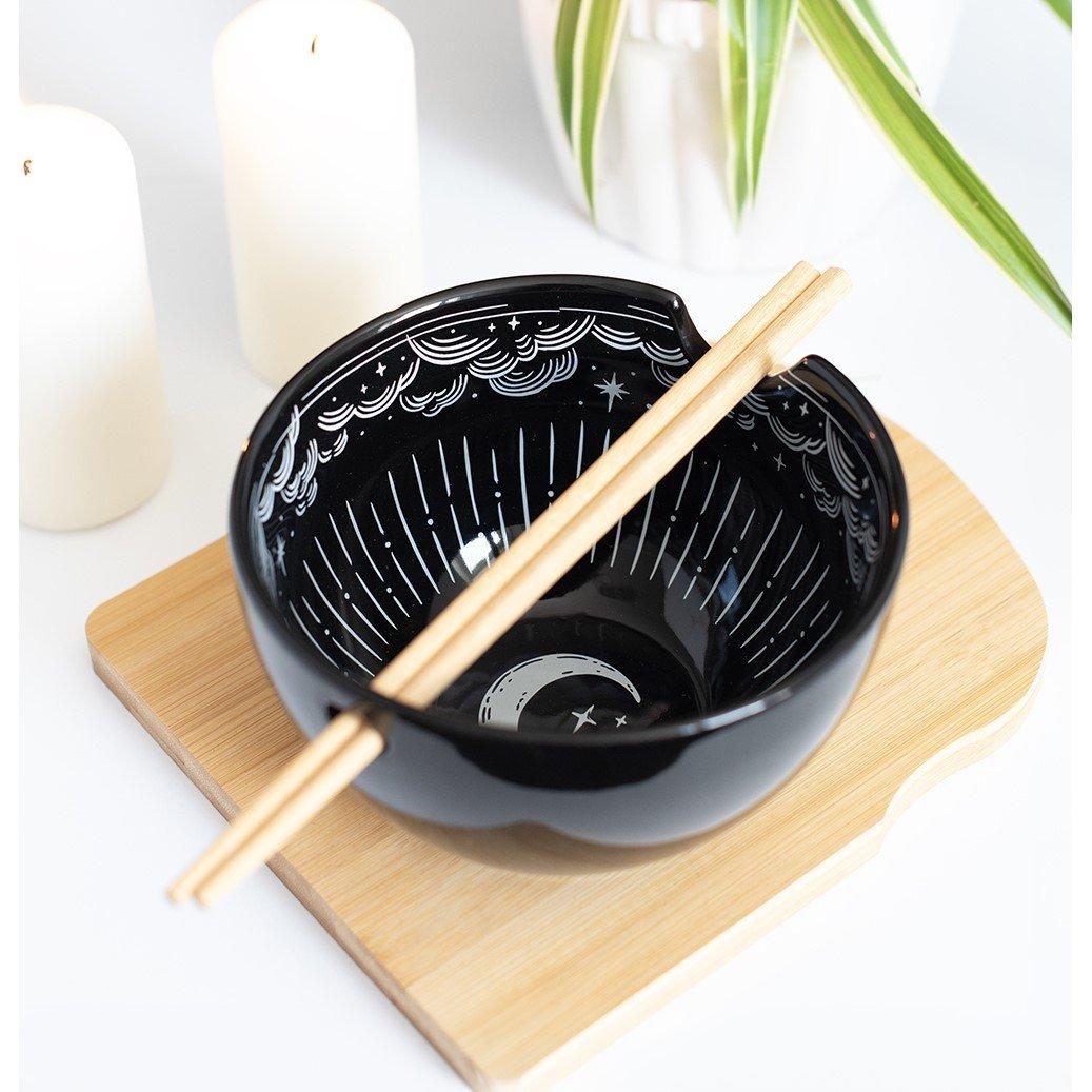 White - Something Different - Spellbound Sky Noodle Bowl and Chopsticks Set - 1