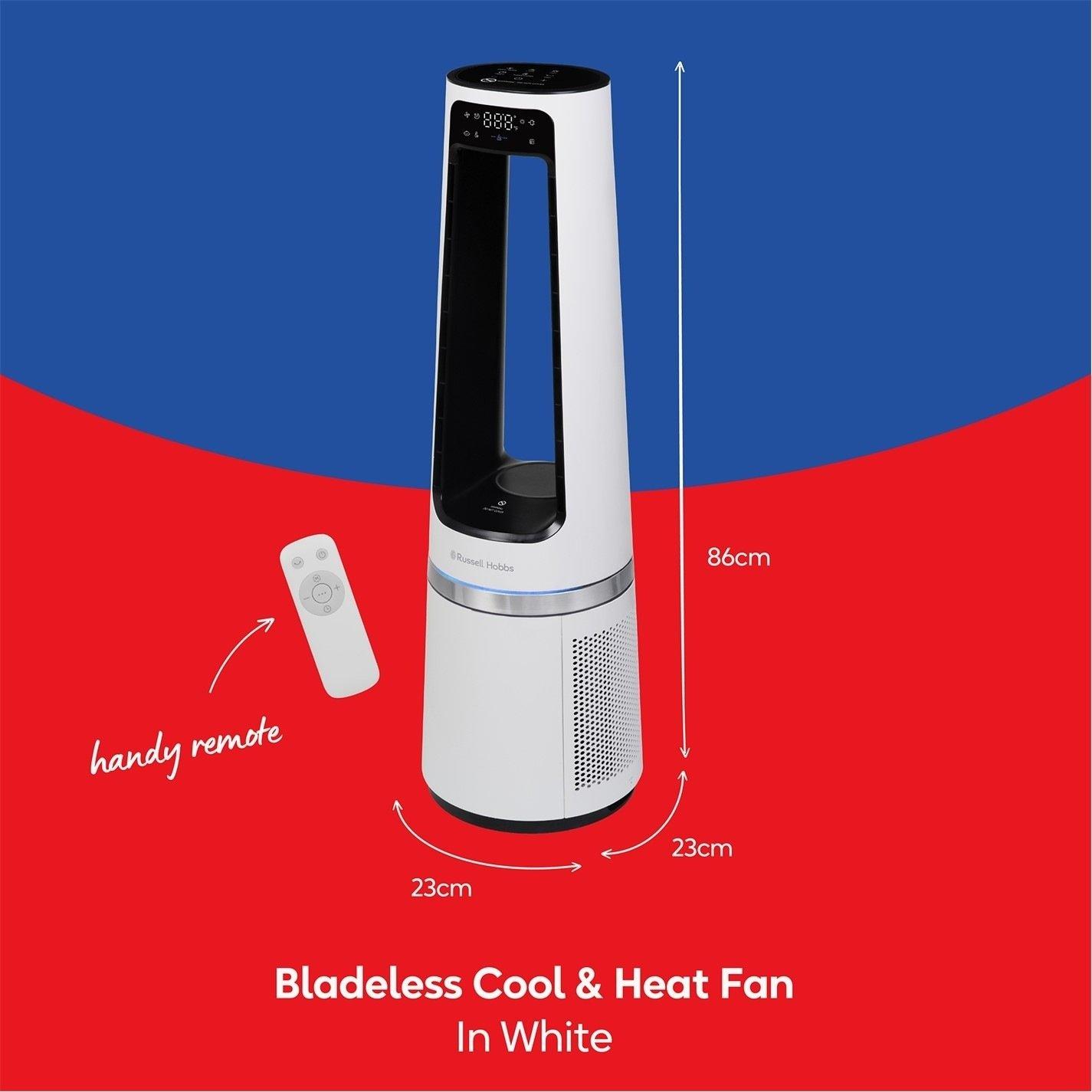 White - Russell Hobbs - Russell Hobbs Bladeless Fan Cool and Heat in White - 2