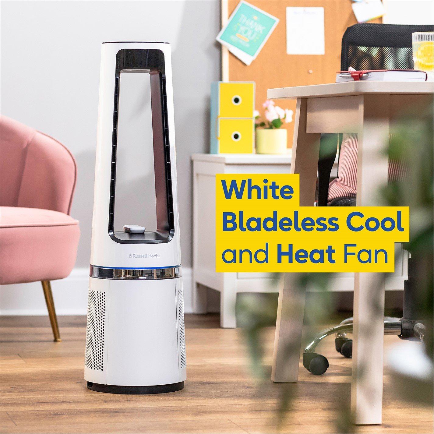 White - Russell Hobbs - Russell Hobbs Bladeless Fan Cool and Heat in White - 4