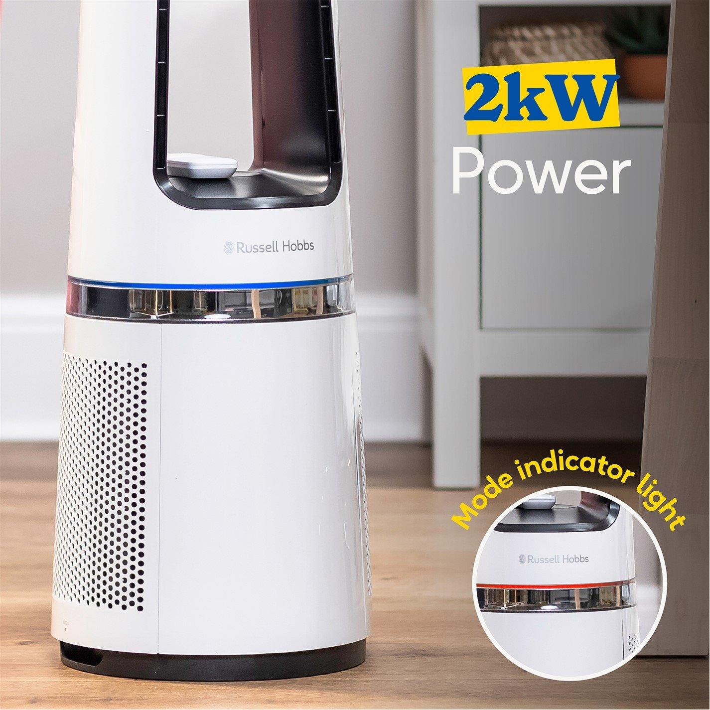 White - Russell Hobbs - Russell Hobbs Bladeless Fan Cool and Heat in White - 5