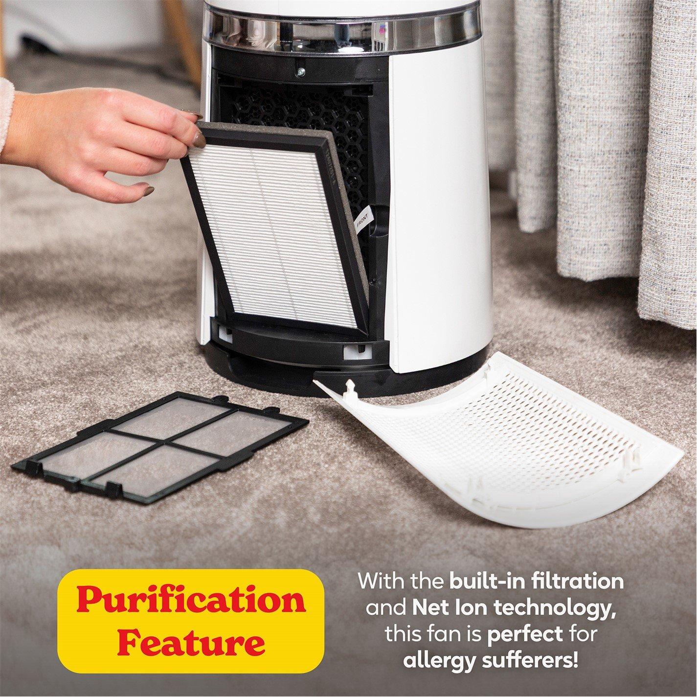 White - Russell Hobbs - Russell Hobbs Bladeless Fan Cool and Heat in White - 9