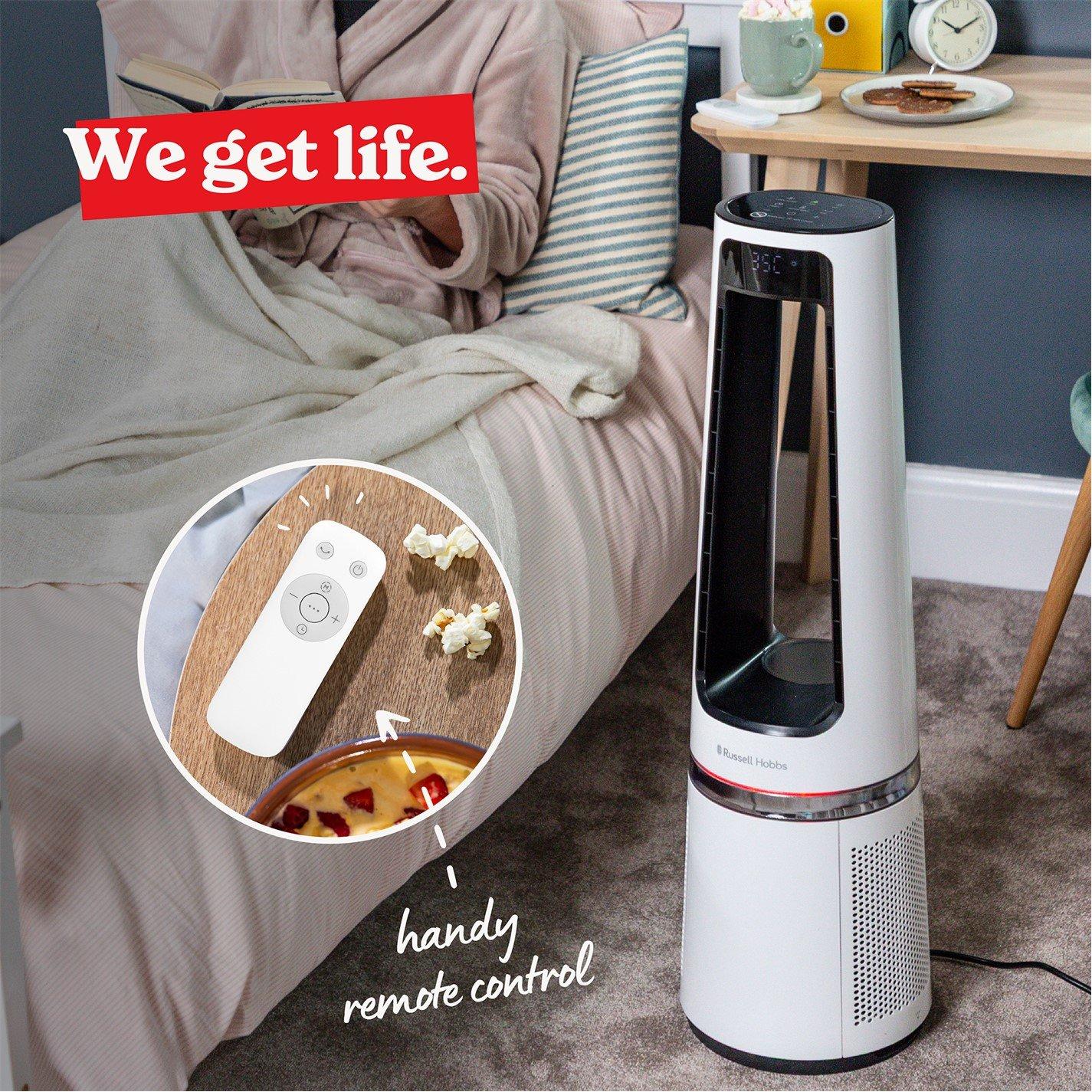 White - Russell Hobbs - Russell Hobbs Bladeless Fan Cool and Heat in White - 10