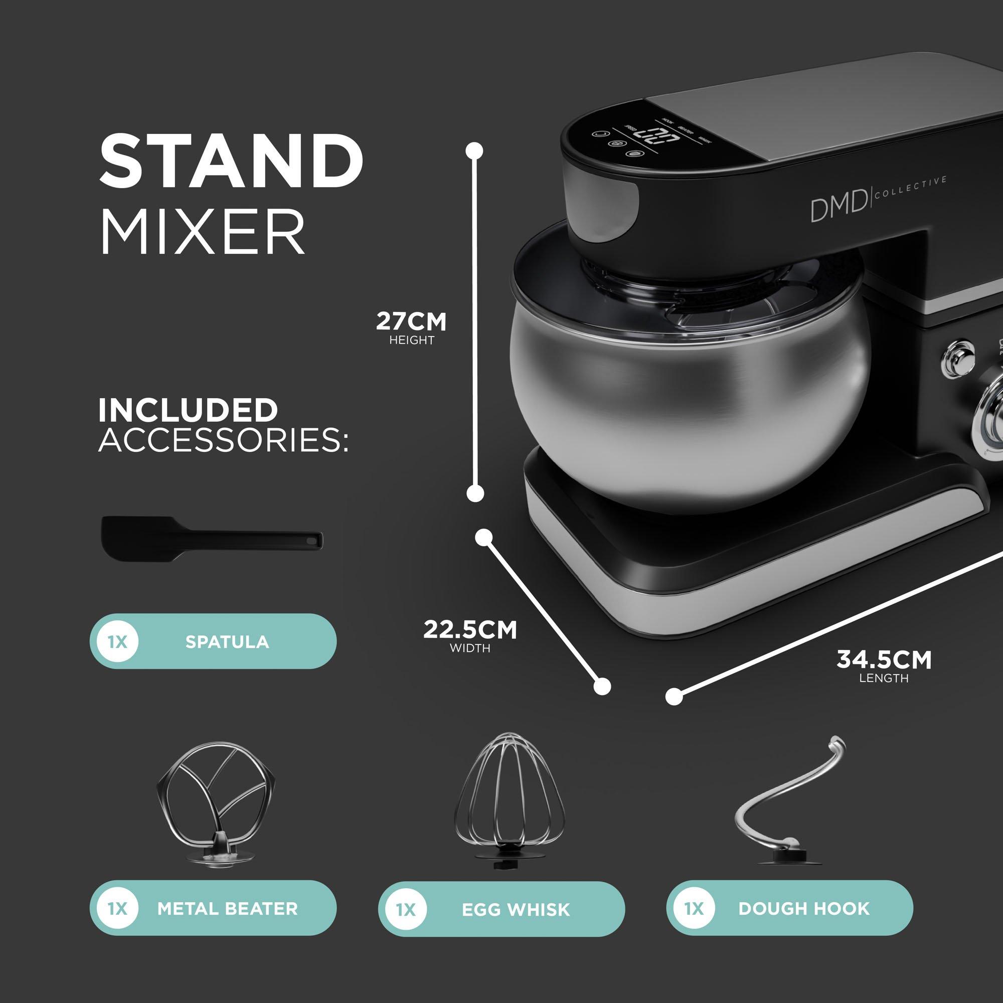 Black - DMD Collective - Stand Mixer - 5L with Six Speeds and Tilt-Head - 2