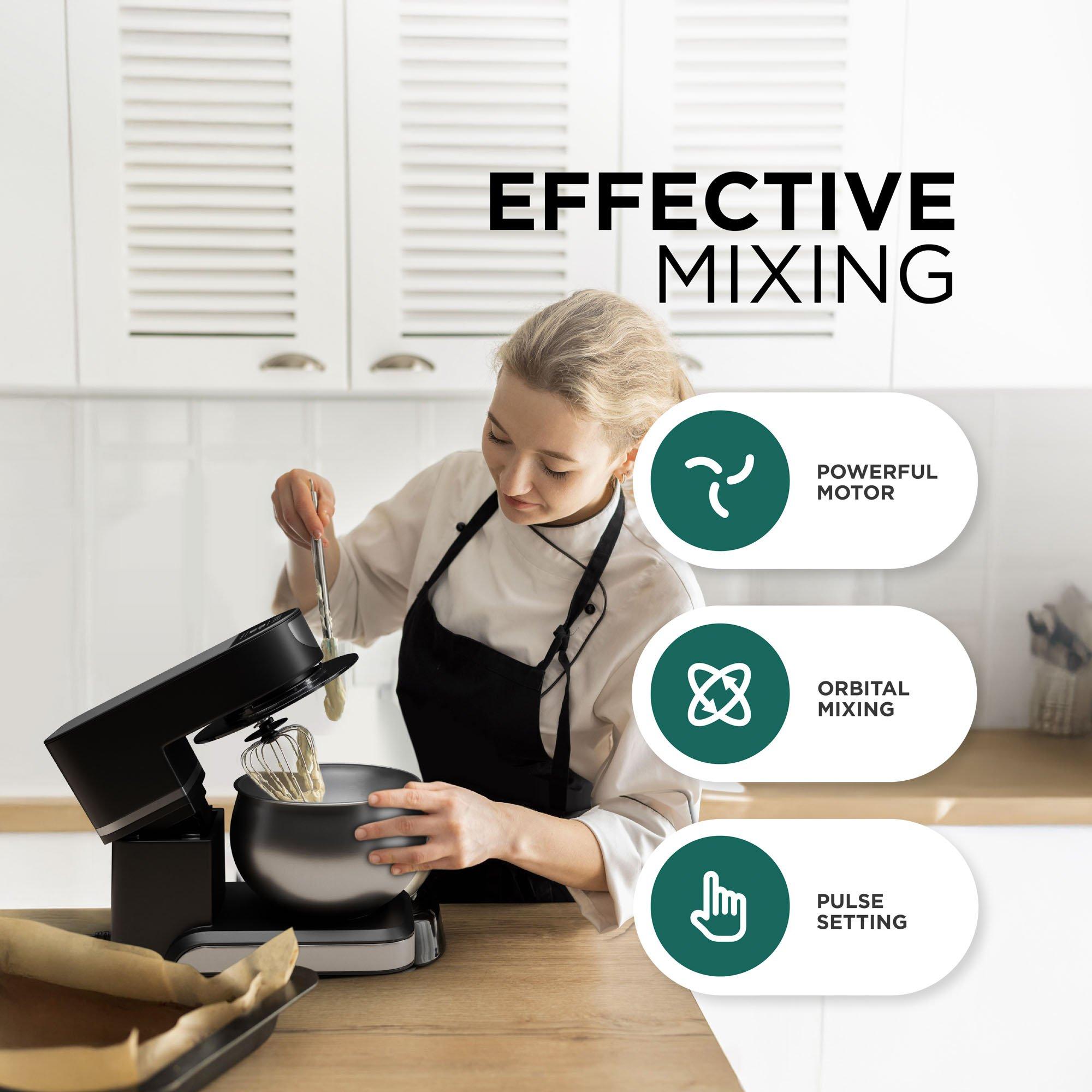 Black - DMD Collective - Stand Mixer - 5L with Six Speeds and Tilt-Head - 5