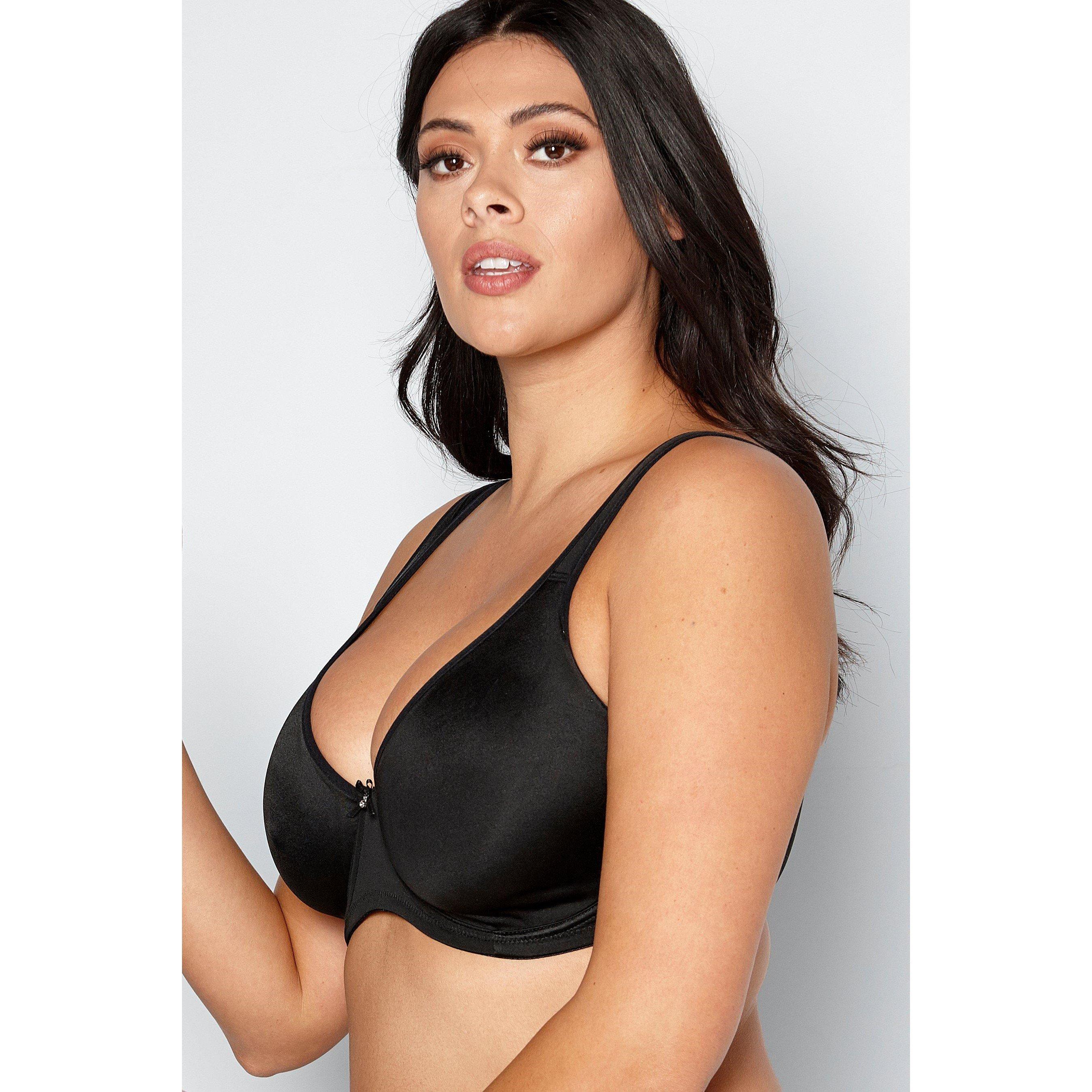 Black - Valbonne - Non-Padded Underwired Minimizer Bra - 2