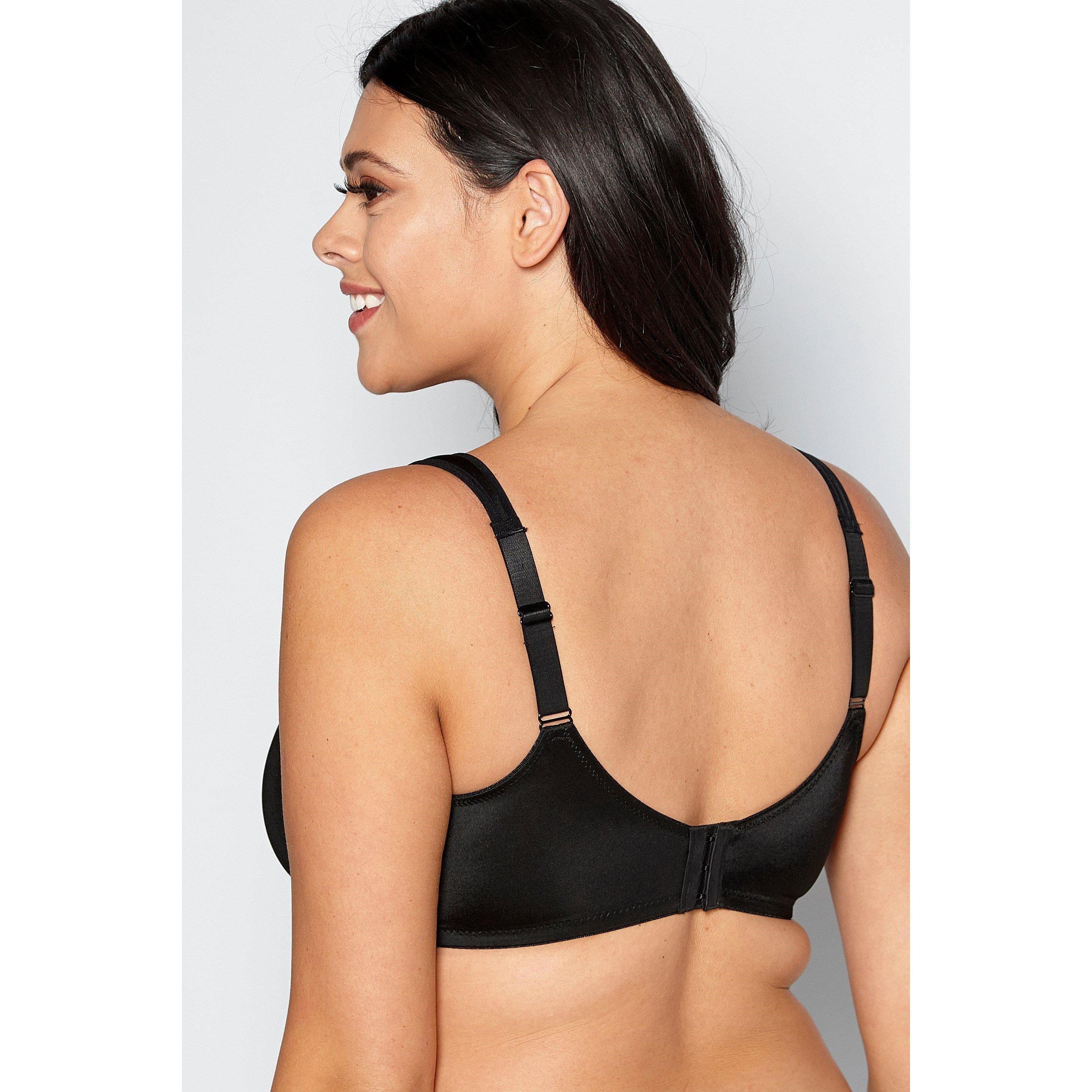 Black - Valbonne - Non-Padded Underwired Minimizer Bra - 3
