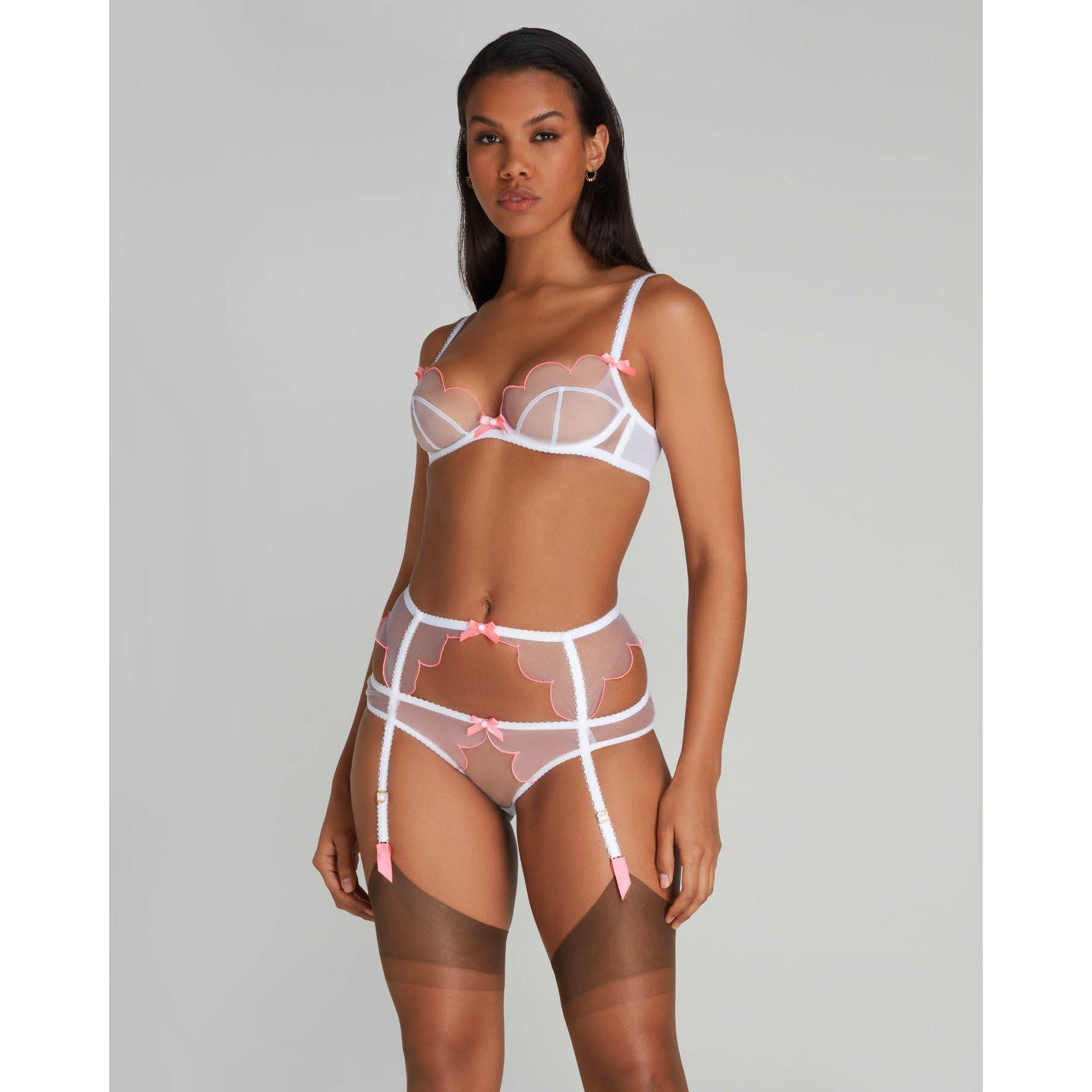 White/Pink - Agent Provocateur - LORNA Suspender - 4