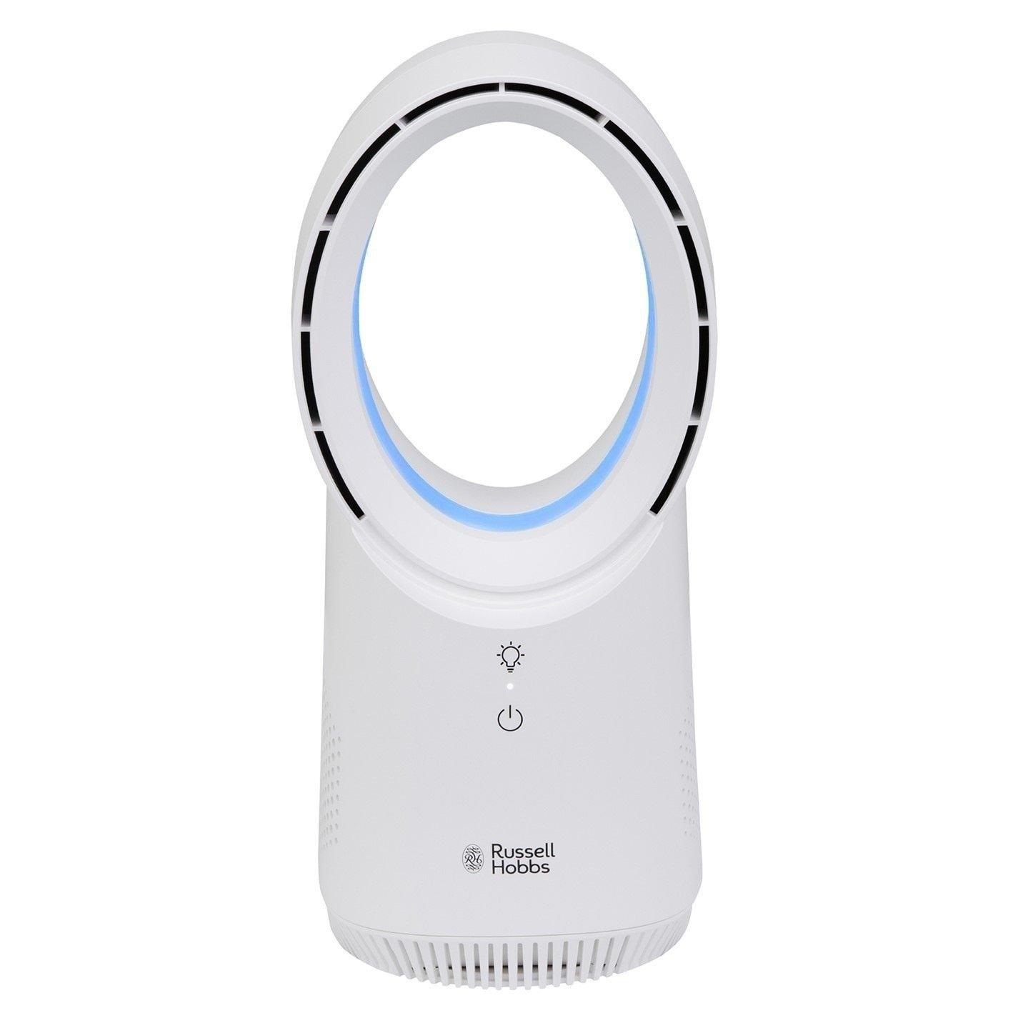 White - Russell Hobbs - RHBLDLUSB25 Wireless Desk Fan in White - 12