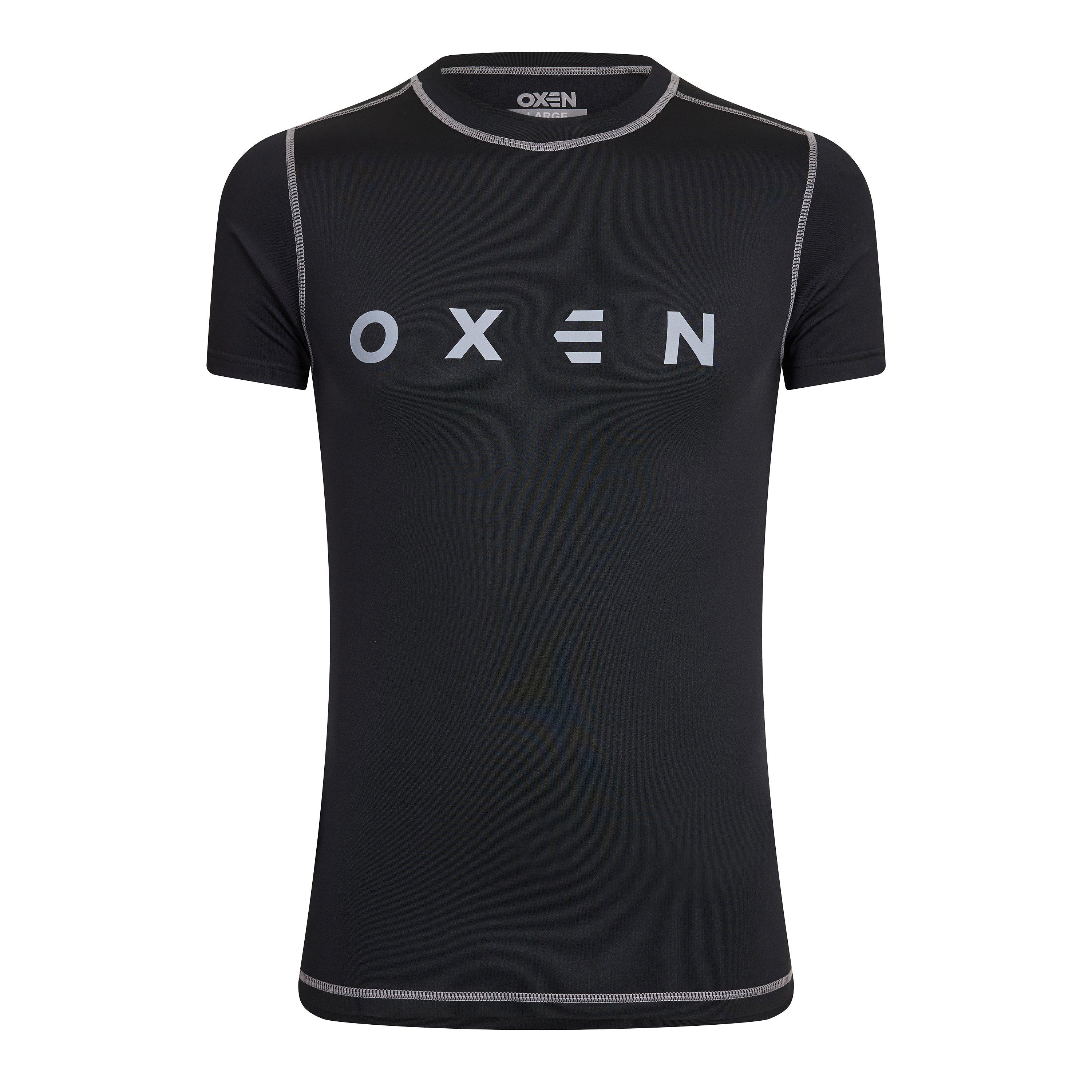 Black - OXEN - Men's Short Sleeve Baselayer Top - 1