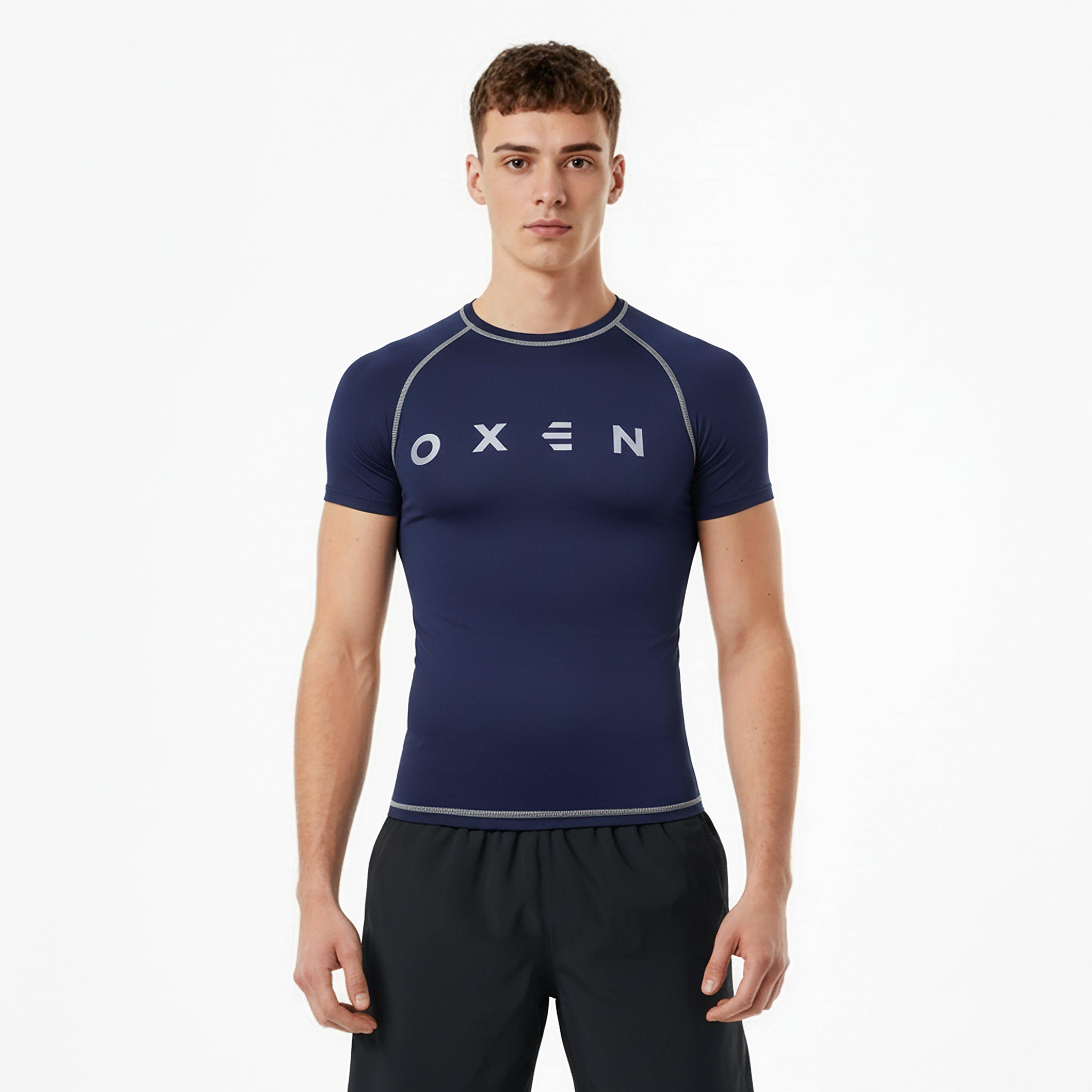 Navy - OXEN - Men's Short Sleeve Baselayer Top - 3