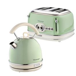 Ariete ARPK40 VINTAGE DOME KETTLE & 4SL TOASTER PK