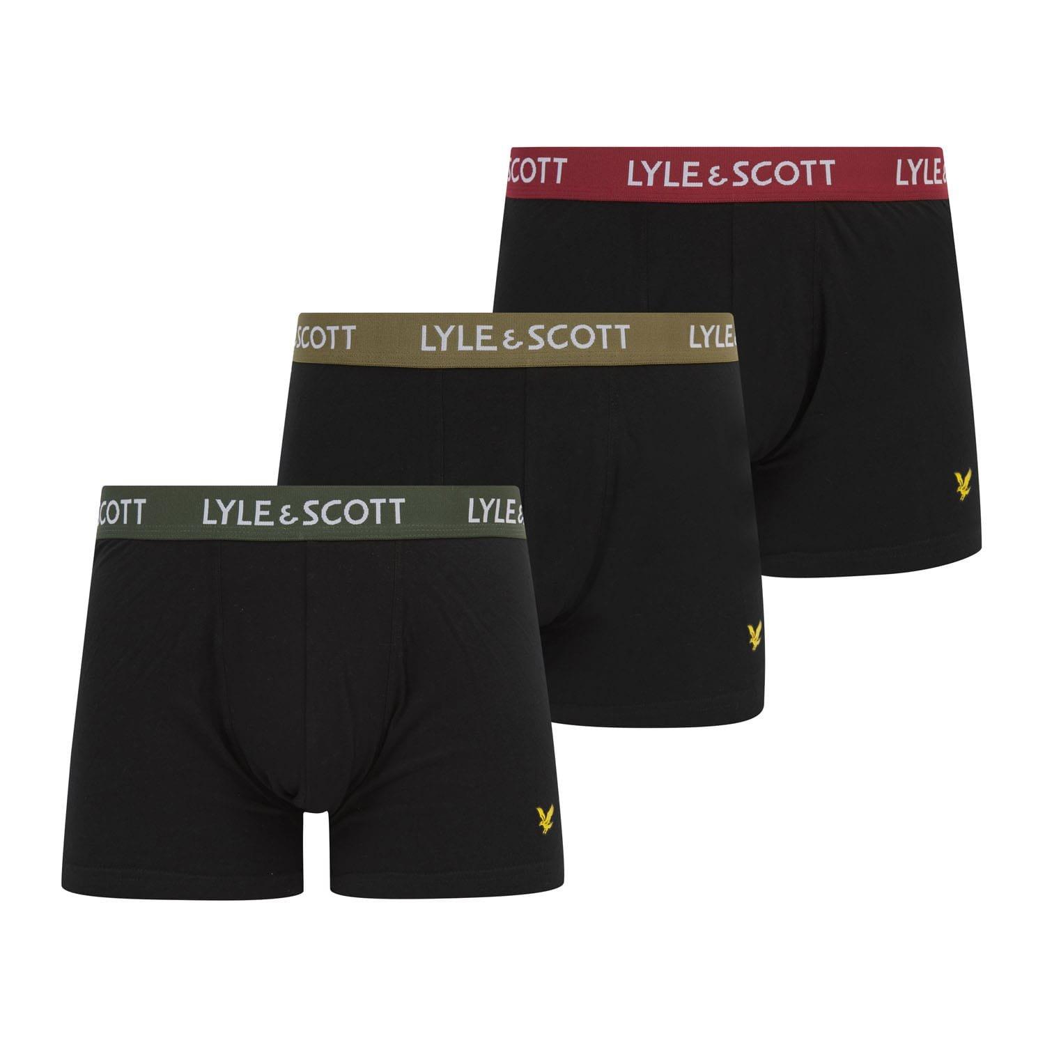 Black - Lyle and Scott - 3 Pack of Core Trunks