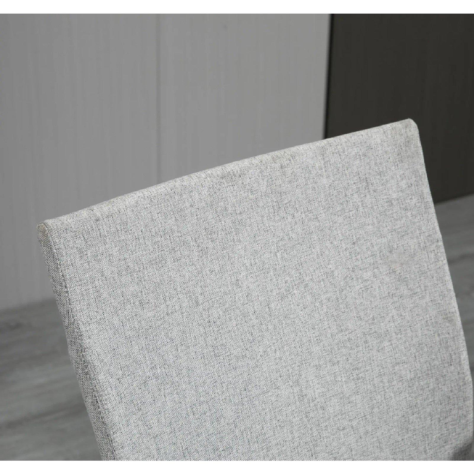 Grey - HOMCOM - Vinsetto Swivel Office Chair Linen - 8