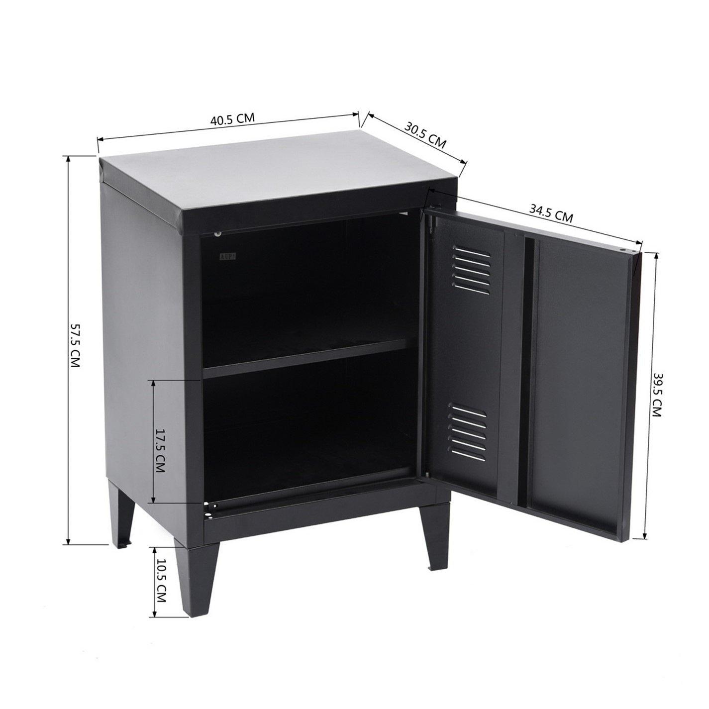 Black - Urban Meuble - Industrial Metal Storage Cabinet - 4