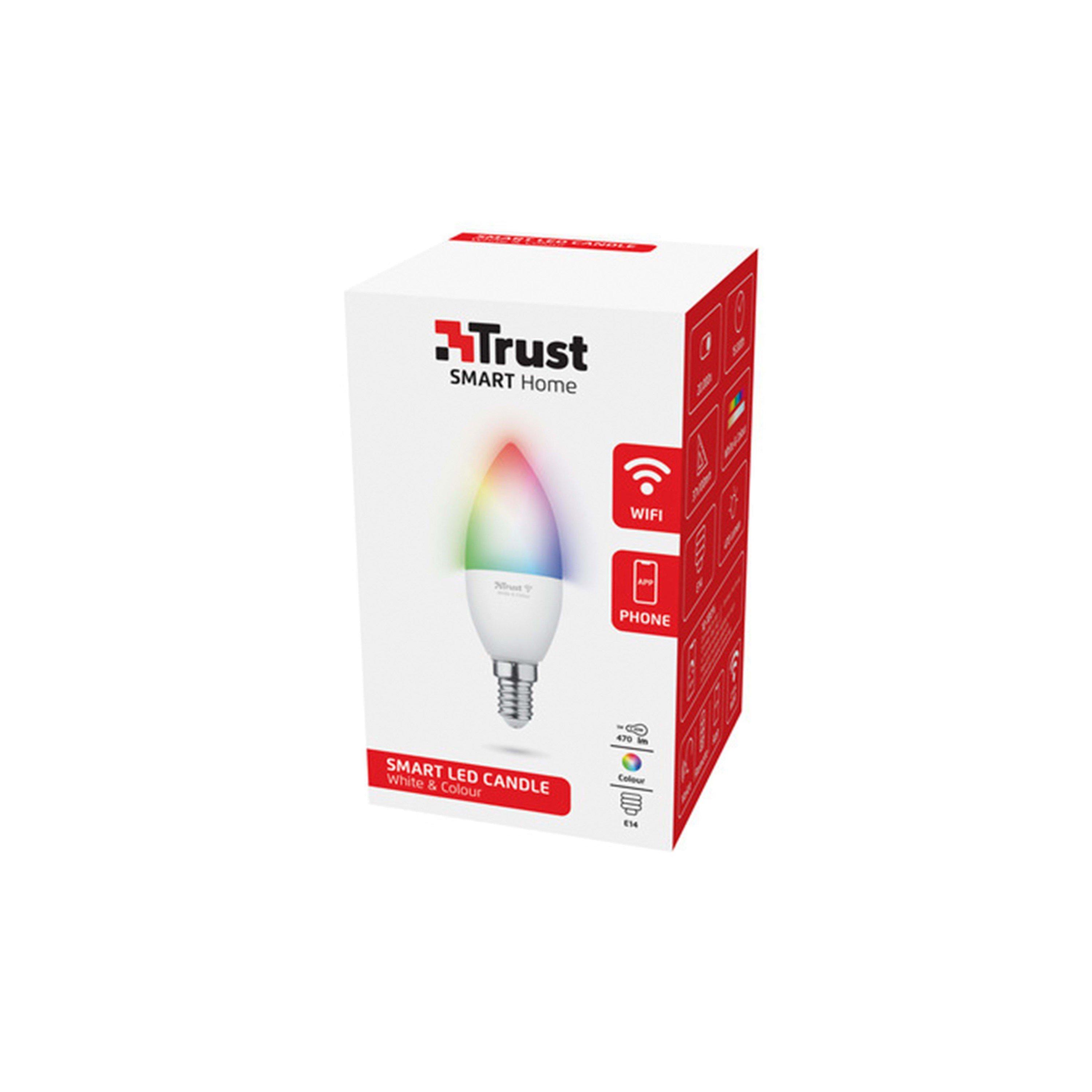 Clear - Trust - E14 Smart WIFI Bulb, White & Colour