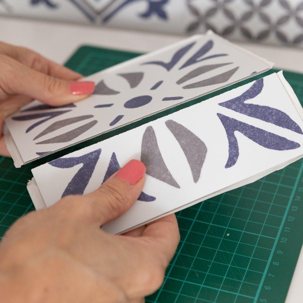 Blue - D C Fix - Self Adhesive Vinyl Wall Tiles Cubia Blue - 3