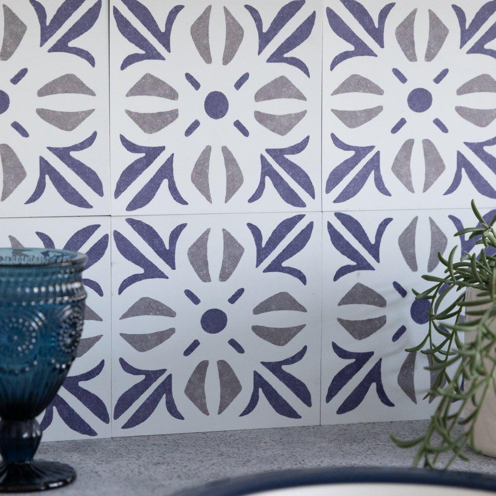 Blue - D C Fix - Self Adhesive Vinyl Wall Tiles Cubia Blue - 5