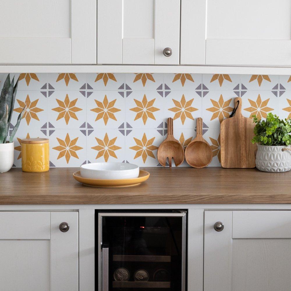 Gold - D C Fix - Self Adhesive Vinyl Wall Tiles Alia Gold - 1