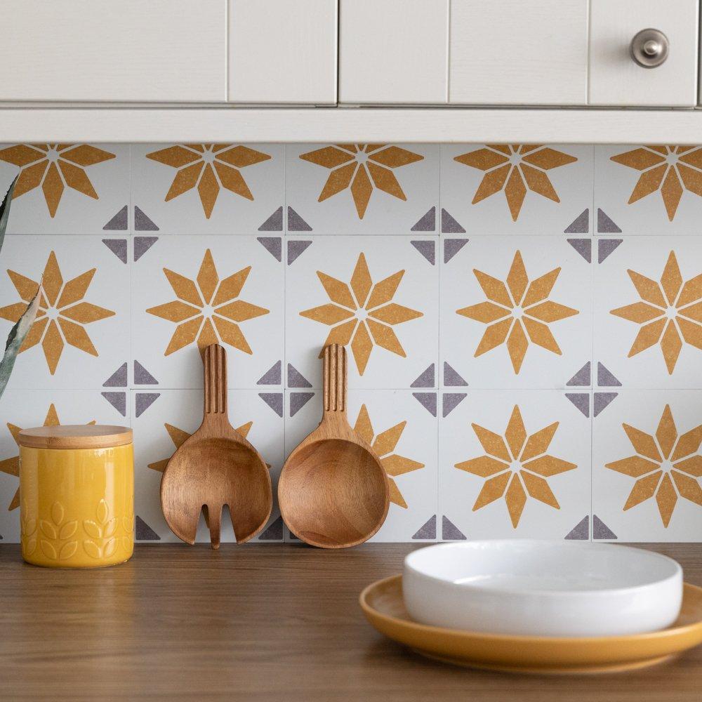 Gold - D C Fix - Self Adhesive Vinyl Wall Tiles Alia Gold - 4