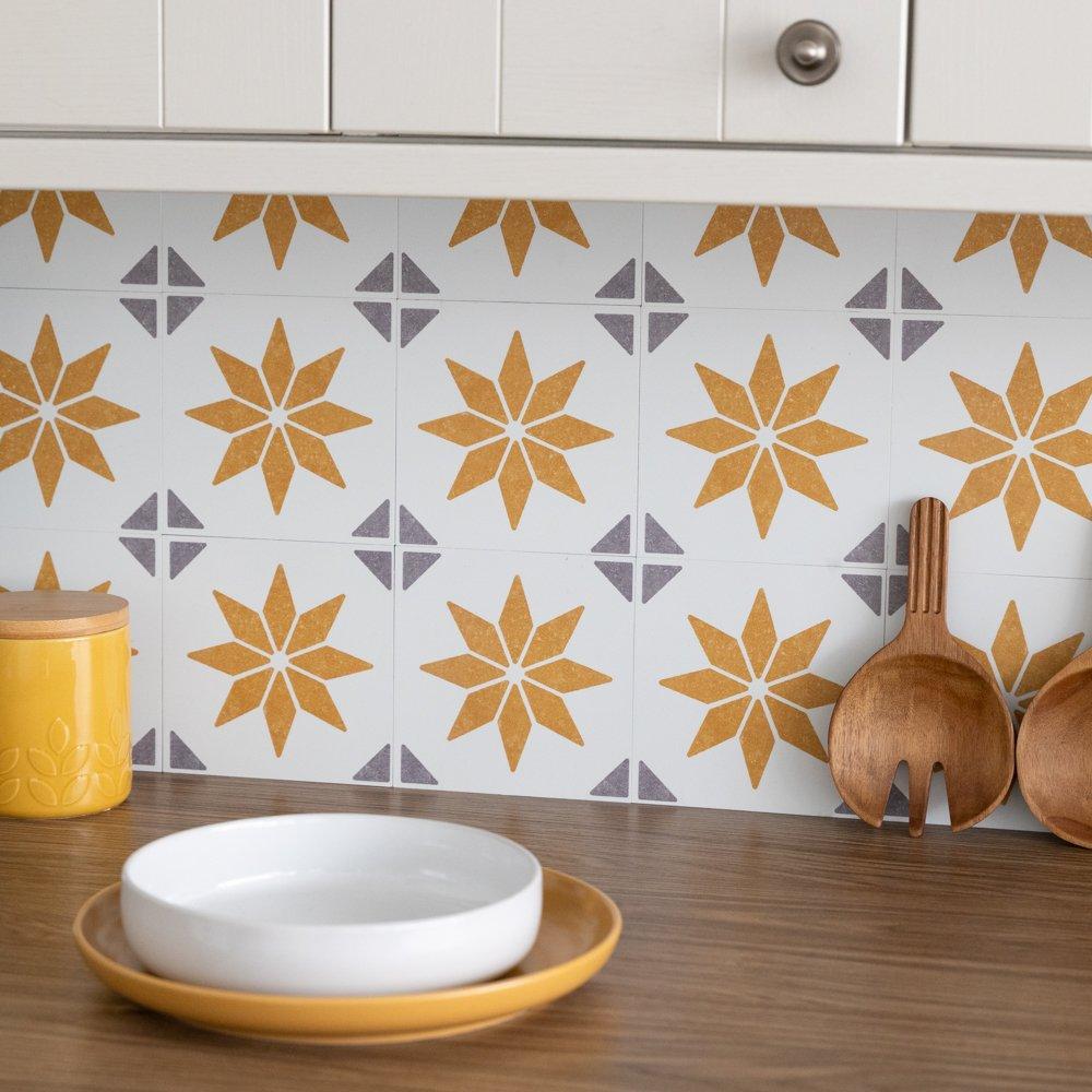 Gold - D C Fix - Self Adhesive Vinyl Wall Tiles Alia Gold - 5