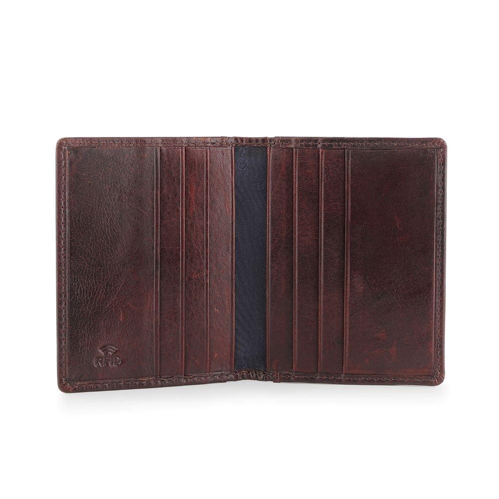 Brown - PRIMEHIDE Leather - Tuscan Men's Credit Card Holder - 4