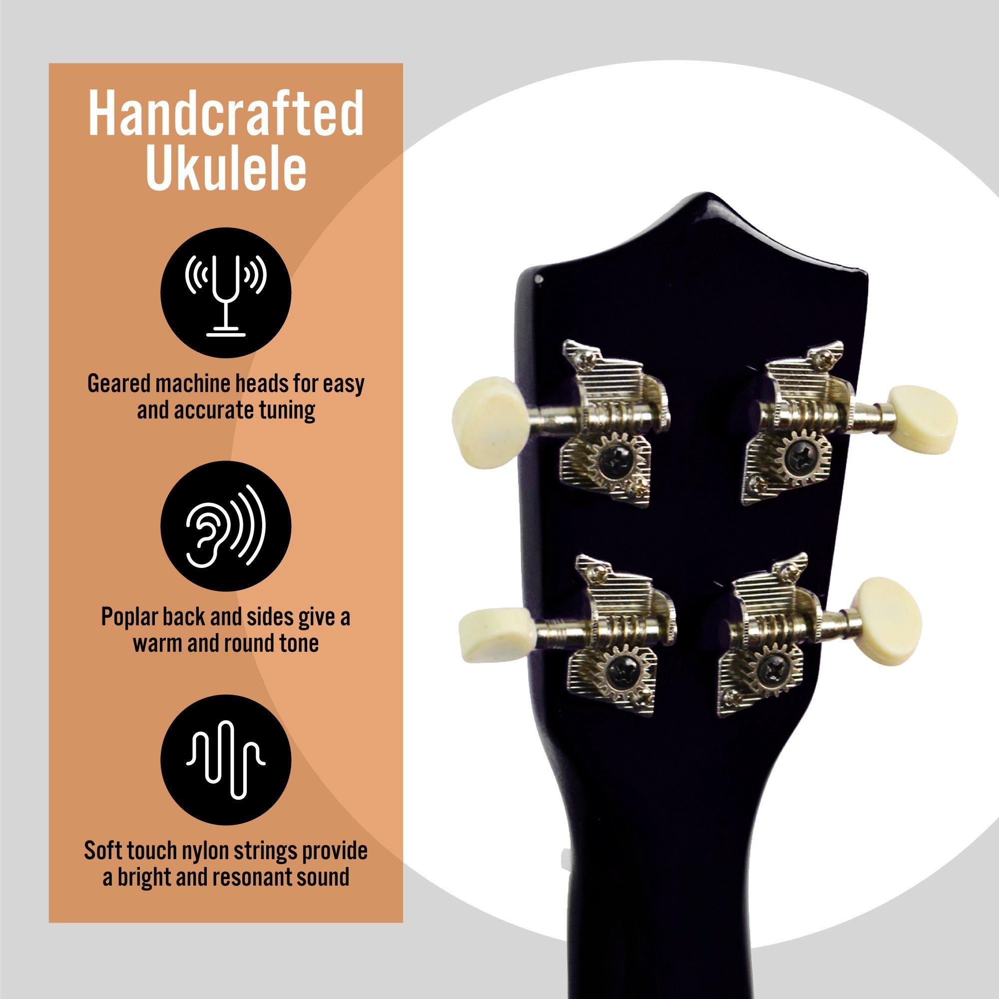 Black - 3rd Avenue - 3rd Avenue Soprano Ukulele - Rainbow - 4