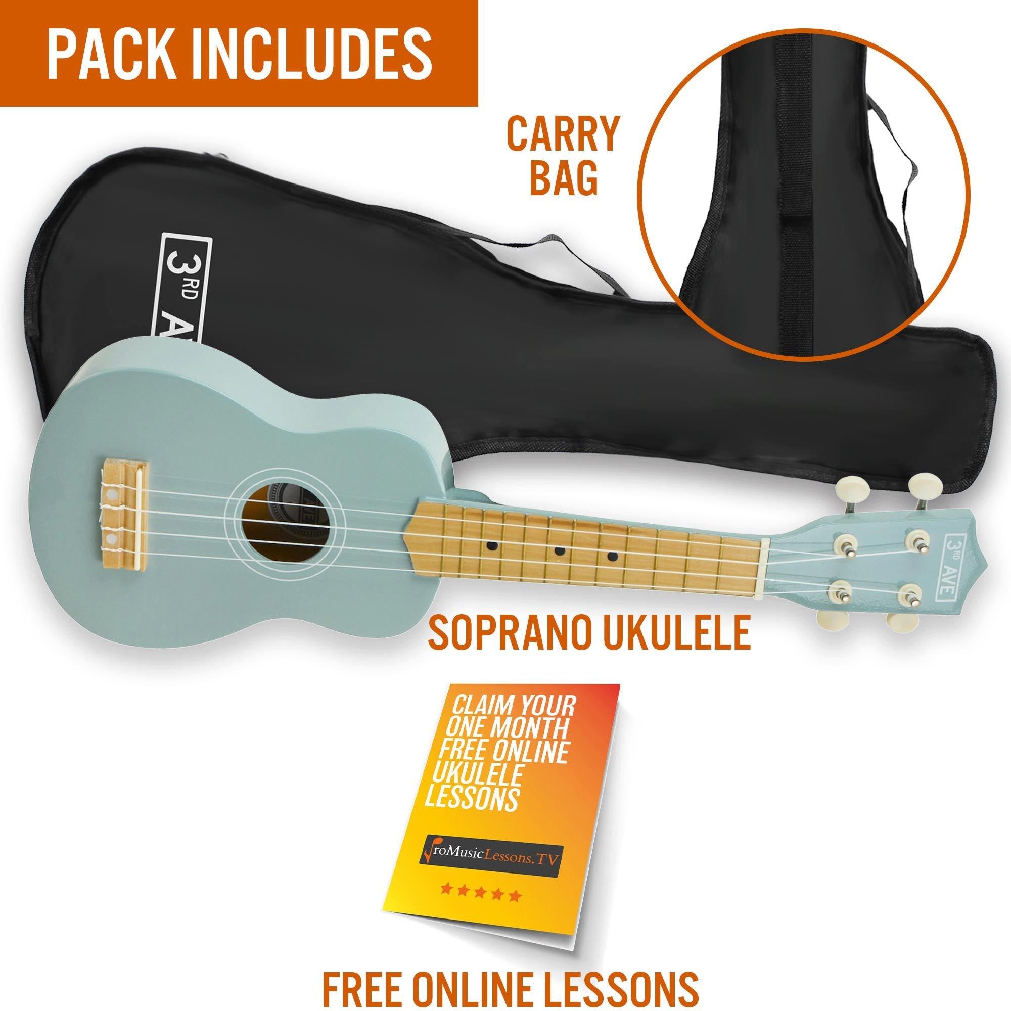 Pastel Blue - 3rd Avenue - 3rd Avenue Soprano Ukulele - Rainbow - 3