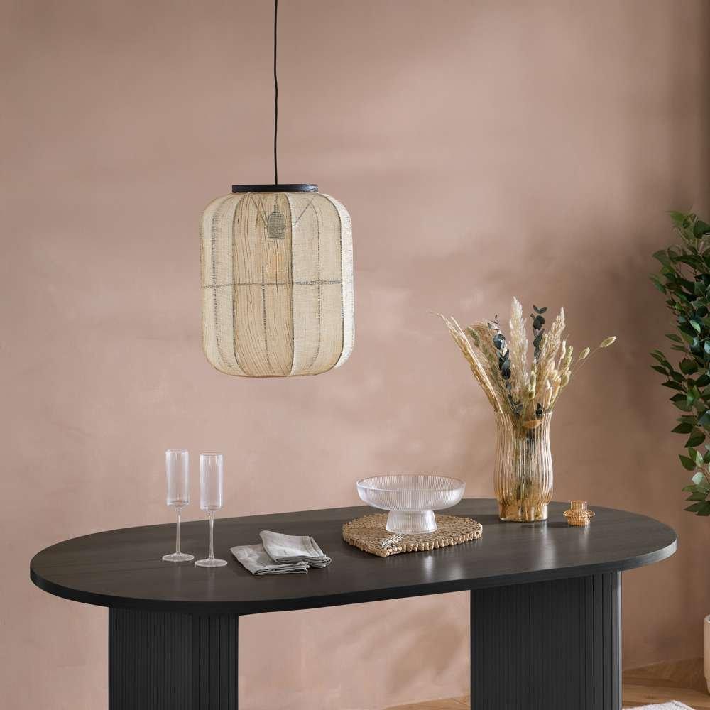 Black - Birlea - Axel Oval Fluted Dining Table - 6