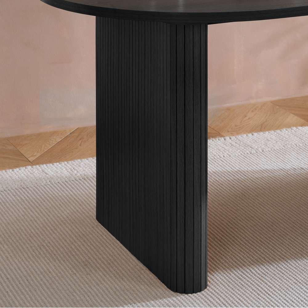 Black - Birlea - Axel Oval Fluted Dining Table - 7