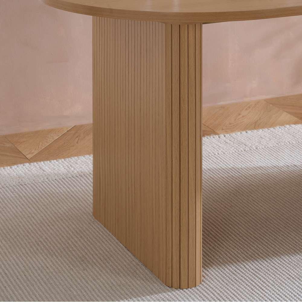 Nude - Birlea - Axel Oval Fluted Dining Table - 6