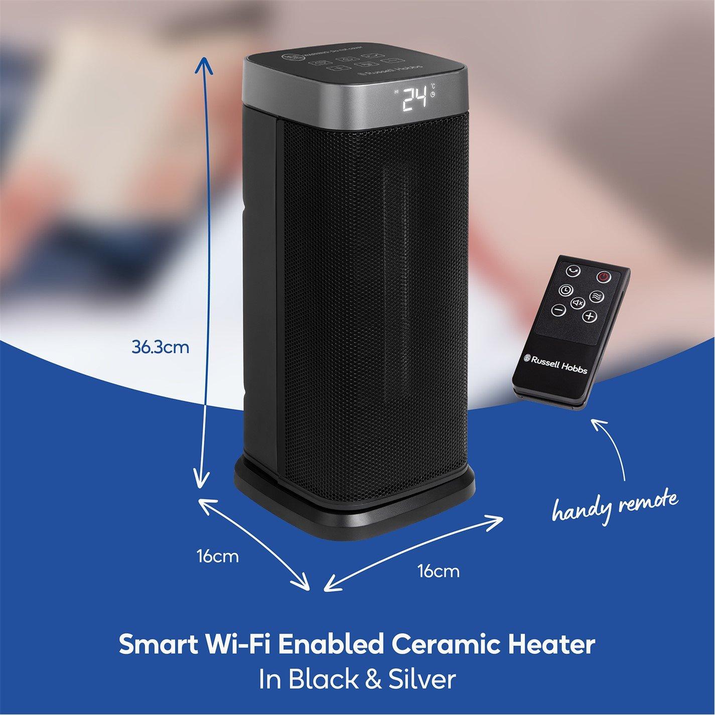 Black And Silve - Russell Hobbs - RHCTH2002S-SMT 2000W Smart Ceramic Heater - 2