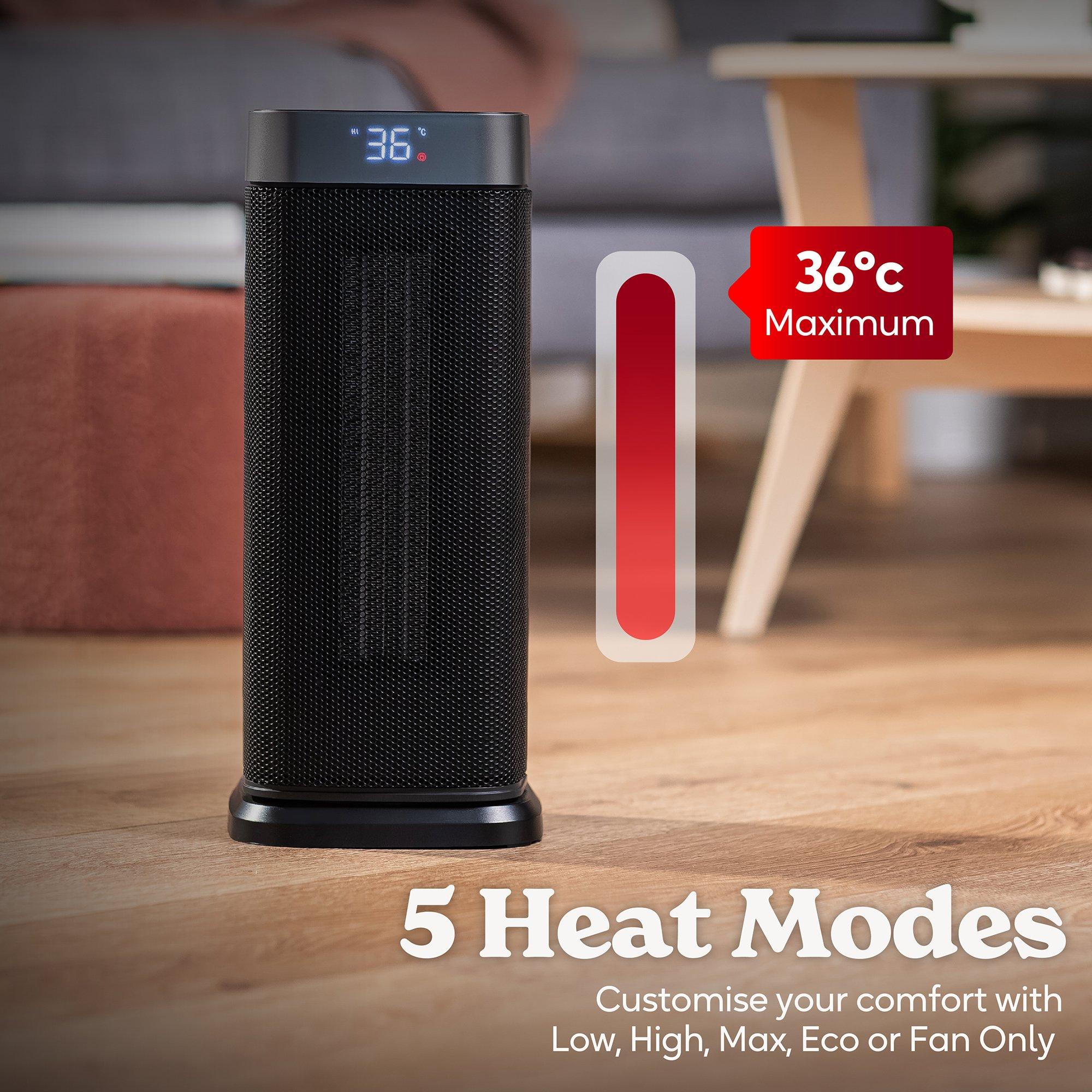 Black And Silve - Russell Hobbs - RHCTH2002S-SMT 2000W Smart Ceramic Heater - 6