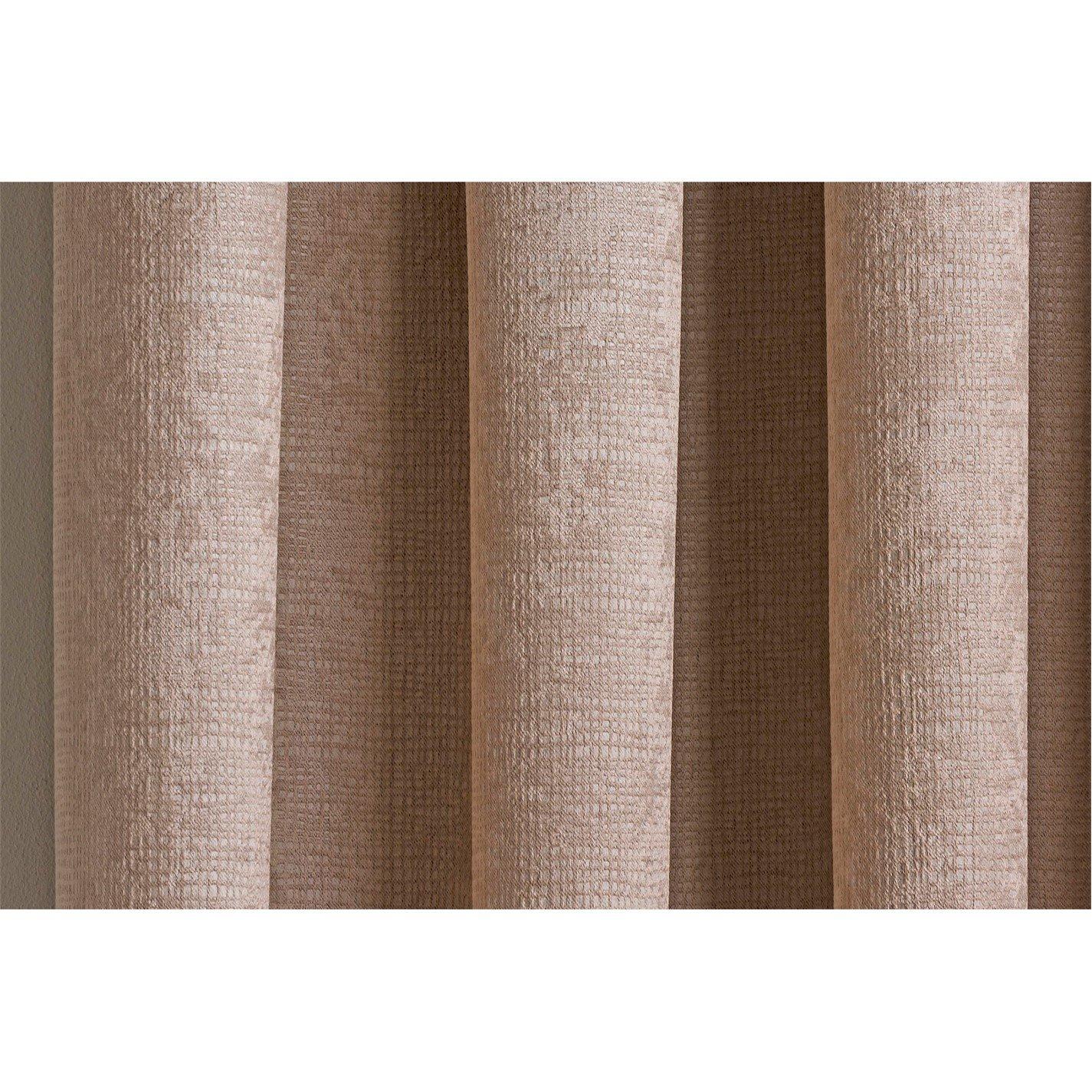 Latte - Enhanced Living - Matrix Thermal Room Darkening Tape Top Curtain - 3