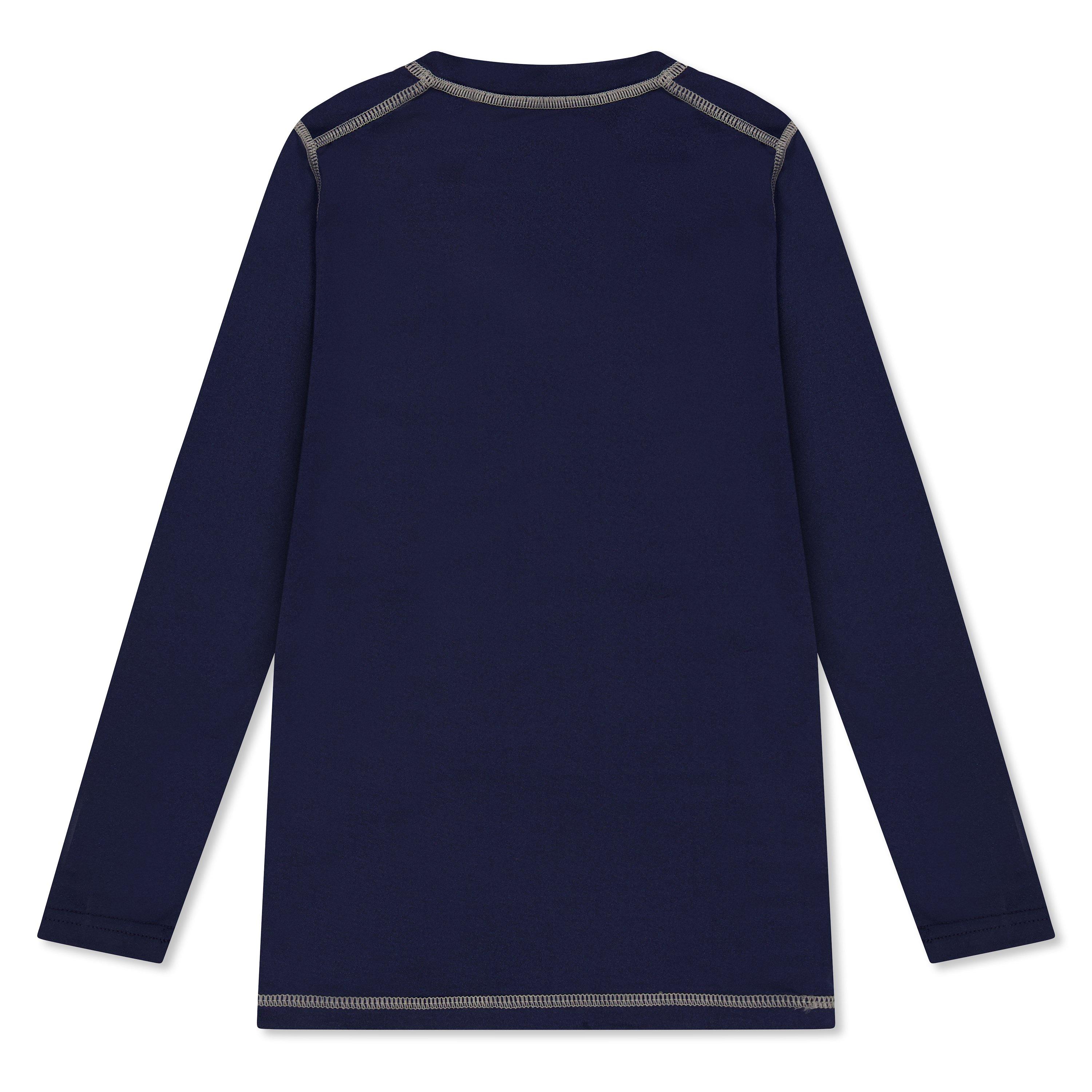 Azul Marinho - OXEN - Unisex Kids' Long Sleeve Baselayer Top - 2
