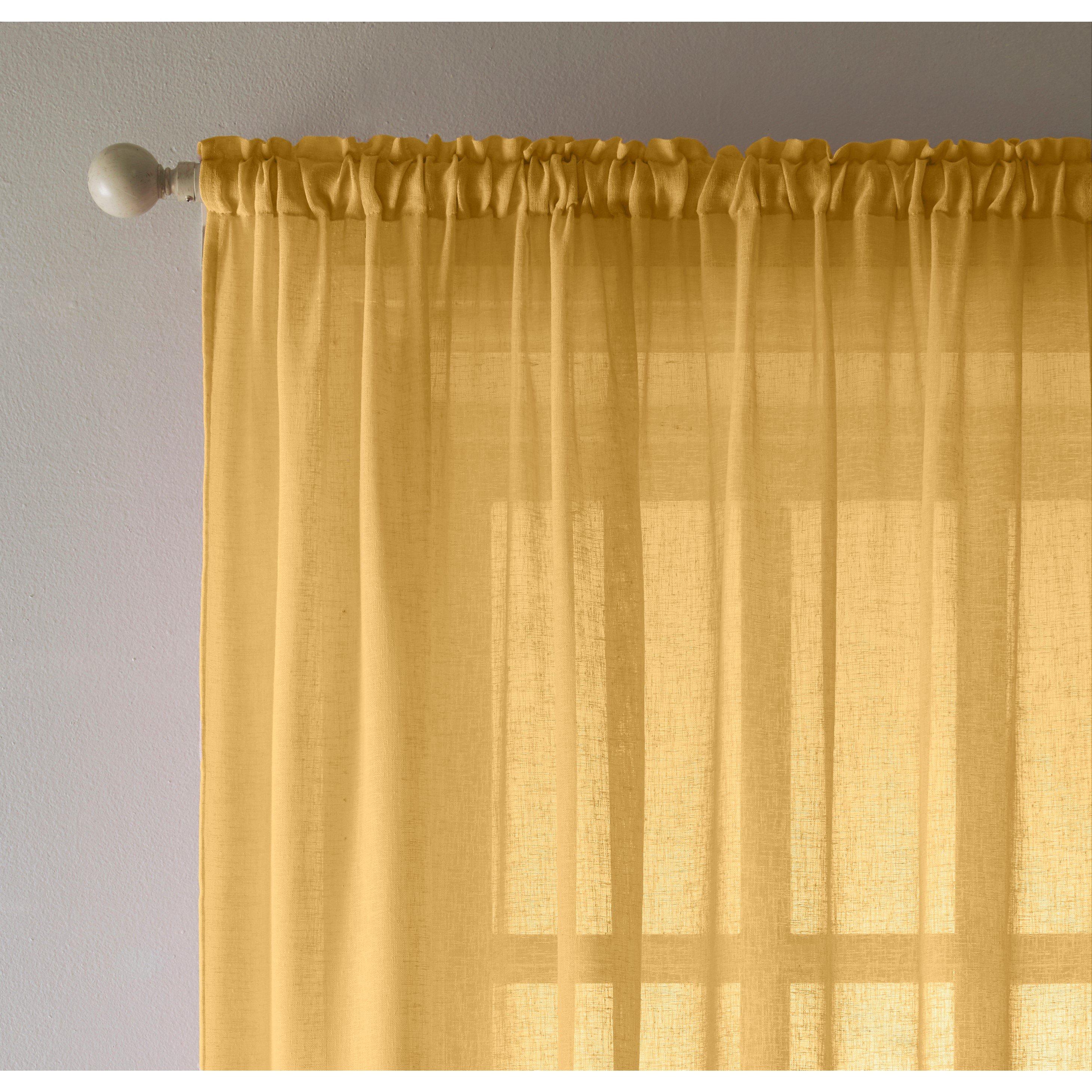 Ochre - Tyrone Textiles - Eden Voile Panel With Slot Top - 2
