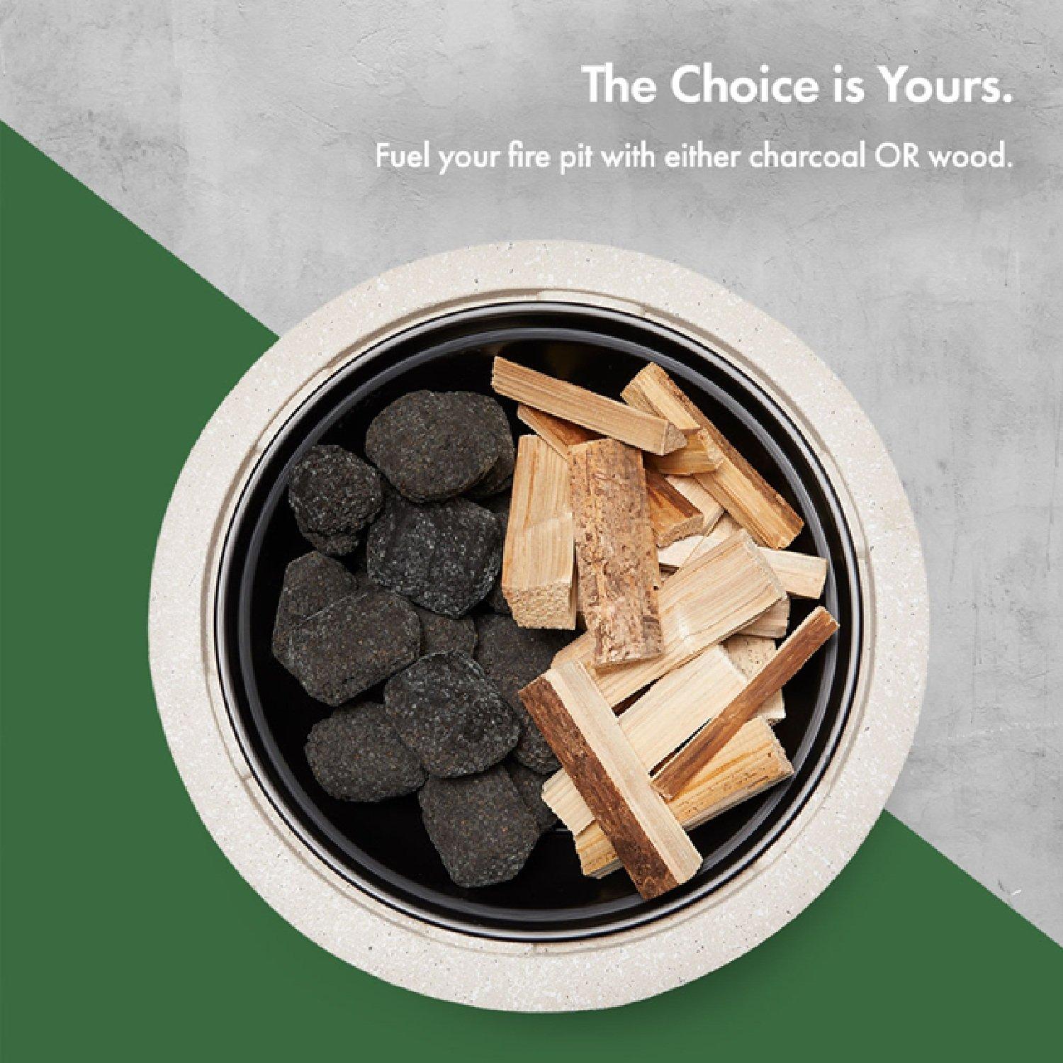 Beige - VonHaus - Round MgO Fire Pit - 3