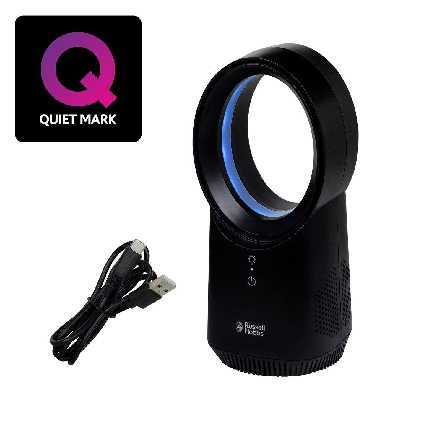 Black - Russell Hobbs - RHBLDLUSB25B Wireless Desk Fan in Black - 11