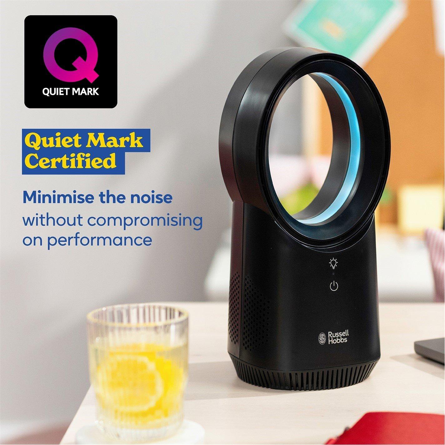 Black - Russell Hobbs - RHBLDLUSB25B Wireless Desk Fan in Black - 4