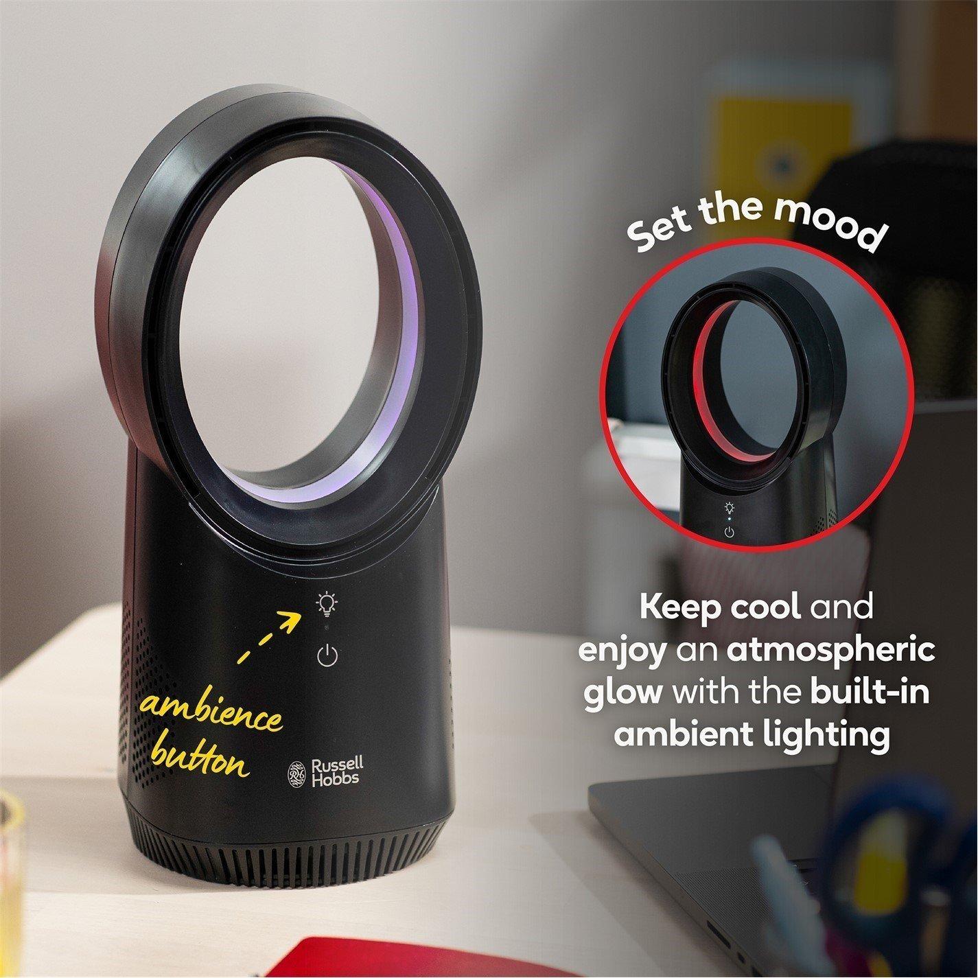 Black - Russell Hobbs - RHBLDLUSB25B Wireless Desk Fan in Black - 8