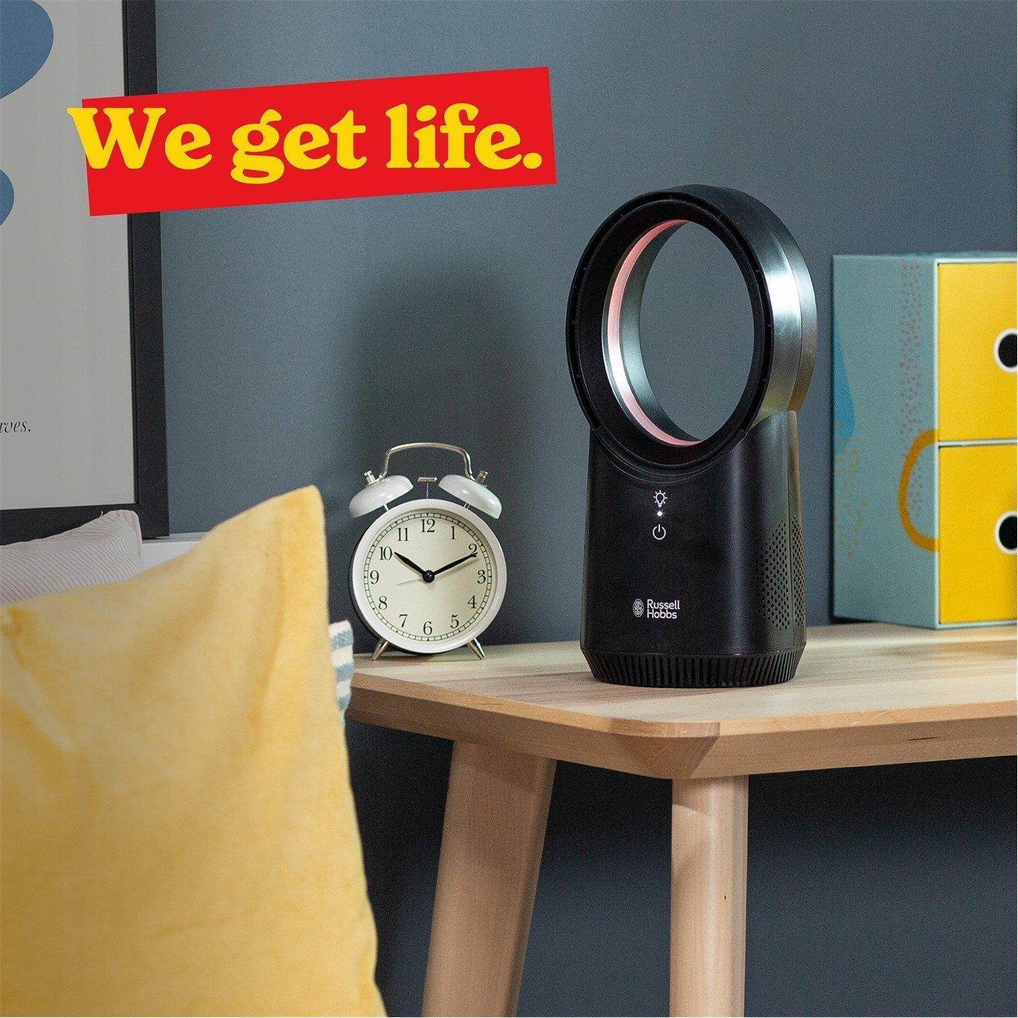 Black - Russell Hobbs - RHBLDLUSB25B Wireless Desk Fan in Black - 9